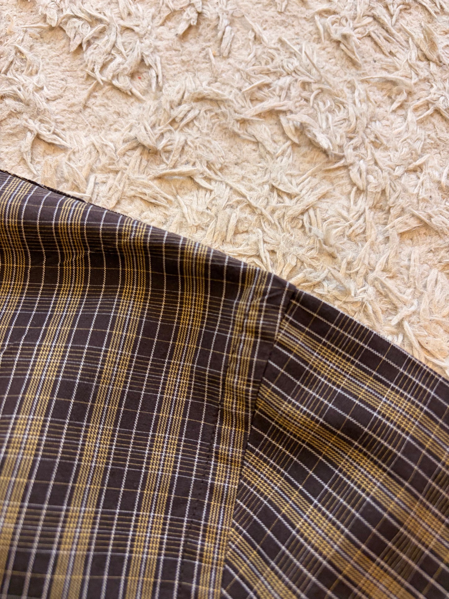 Chemise Perry Ellis 100% Coton à Carreaux Manches Longues – Homme – Taille XL