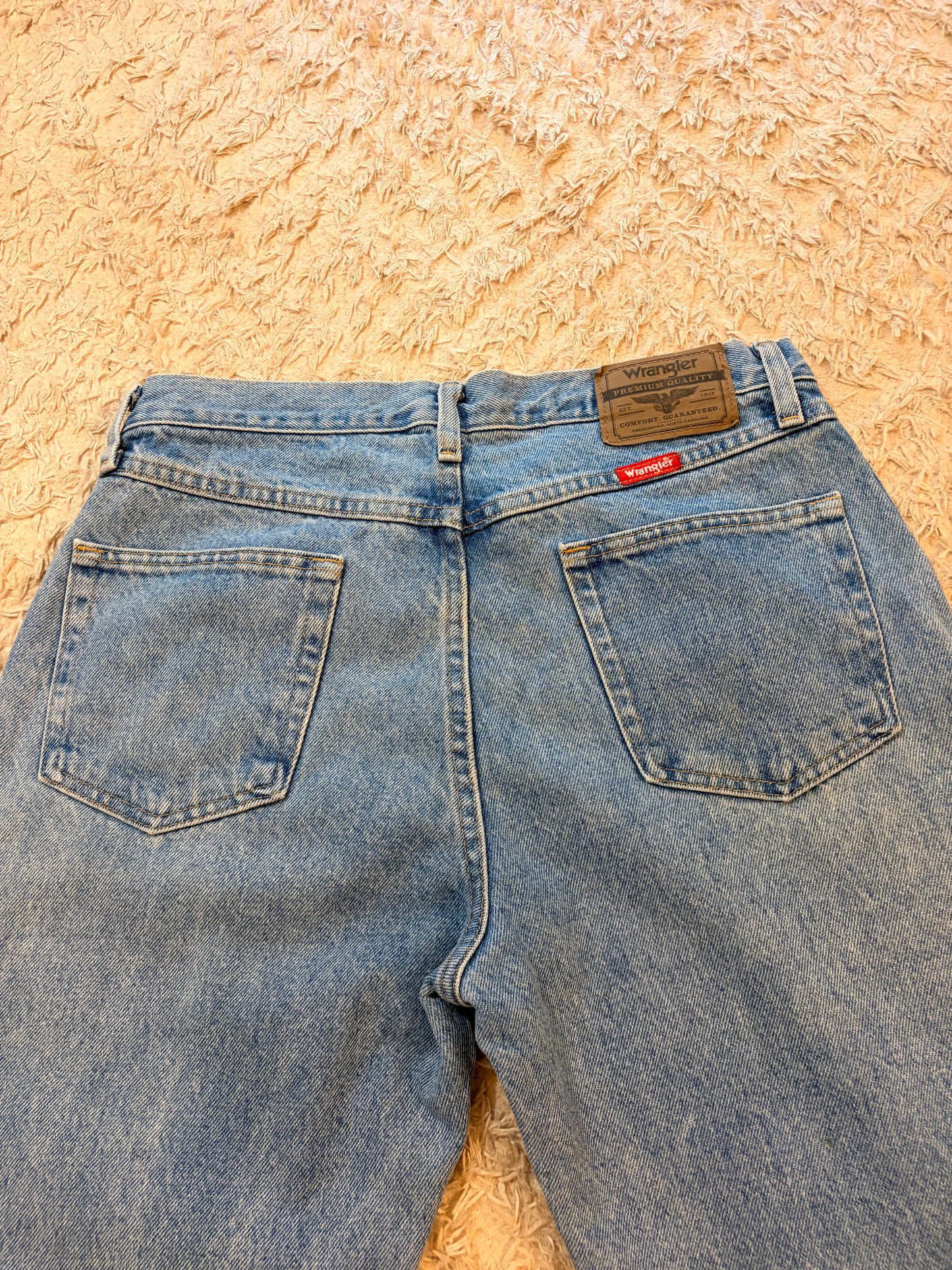 Jean Wrangler Five Star Premium Denim 96501SL Regular Fit Bleu Light Stonewash W31/L32 100% Coton Denim Lourd – Homme