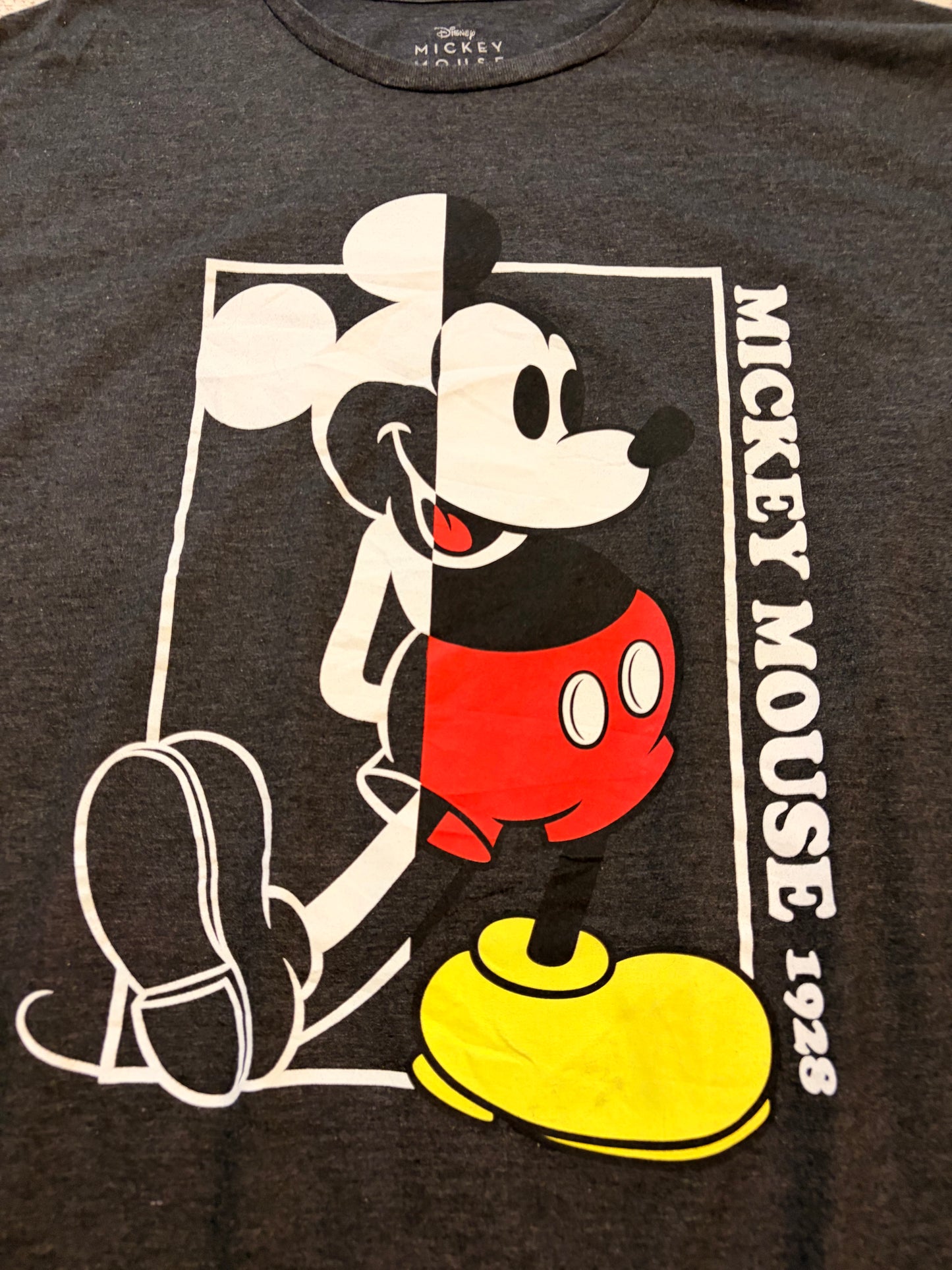 T-shirt Disney Mickey Mouse 1928 Gris Anthracite – Taille 3XL | Seconde Main