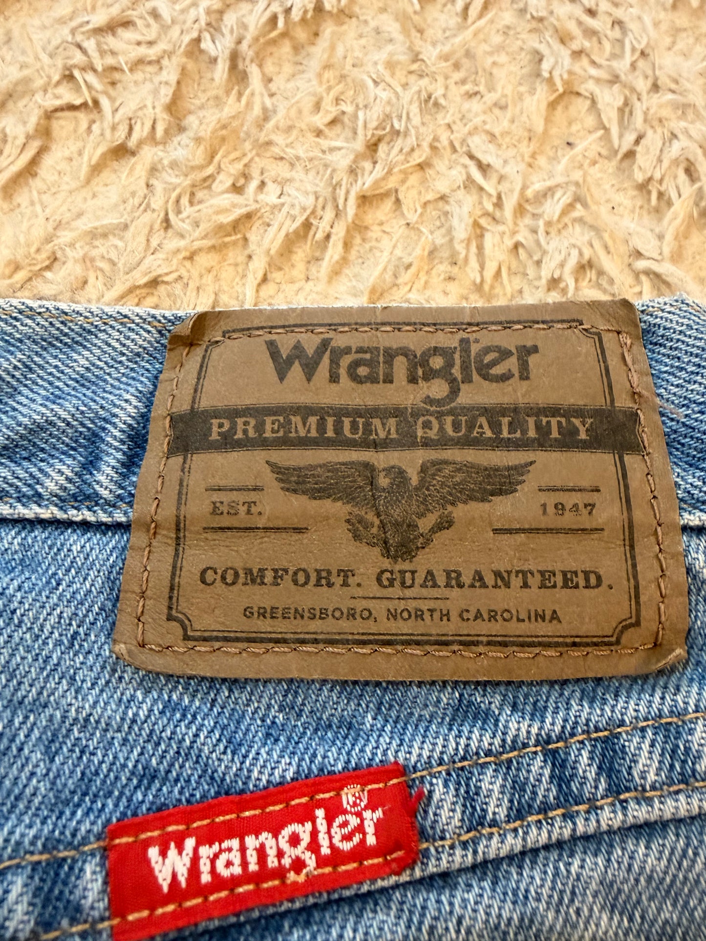 Jean Wrangler Five Star Premium Denim 96501SL Regular Fit Bleu Light Stonewash W31/L32 100% Coton Denim Lourd – Homme