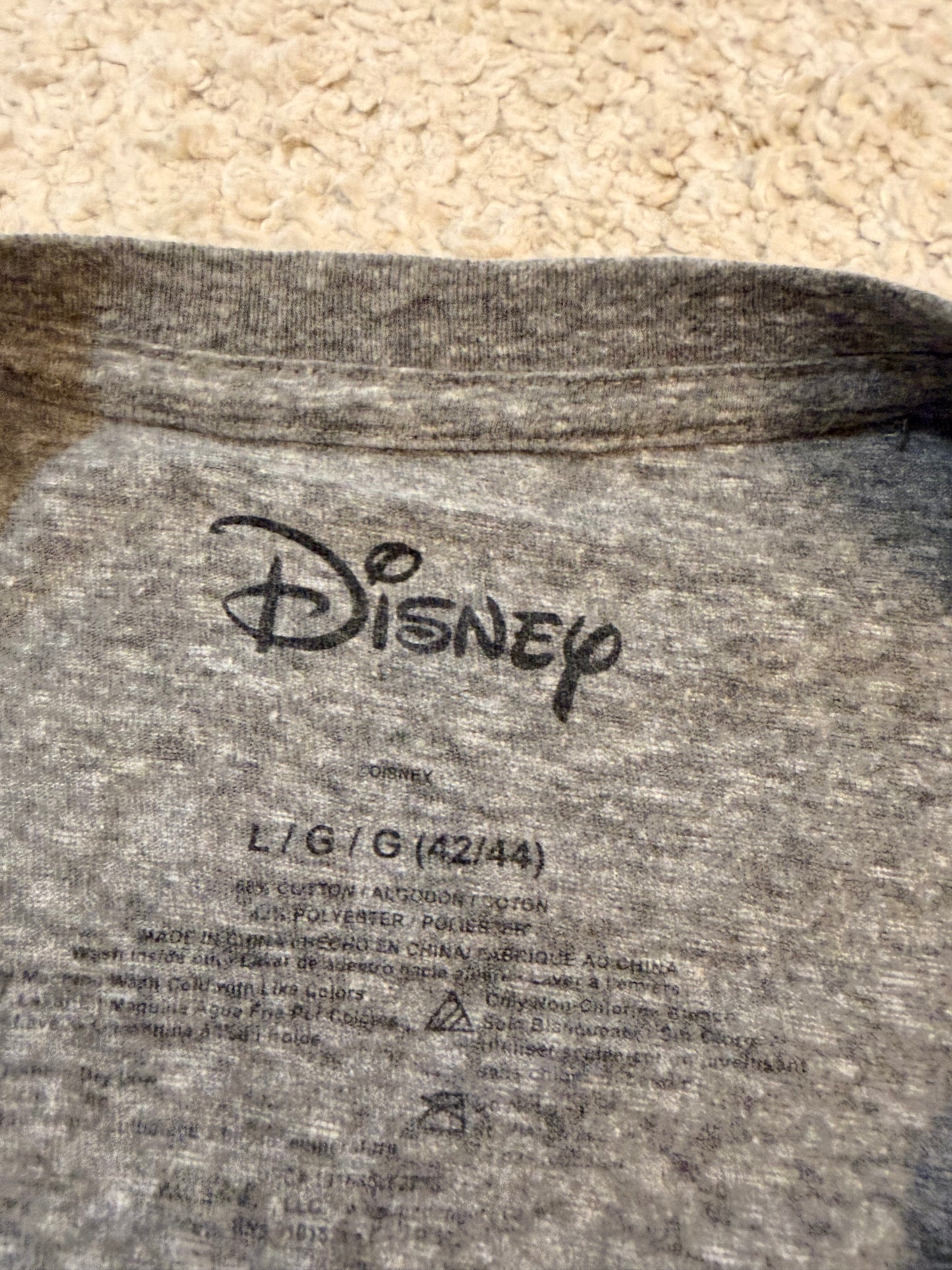 T-shirt Disney Mickey Mouse Vintage Gris Chiné – Taille L