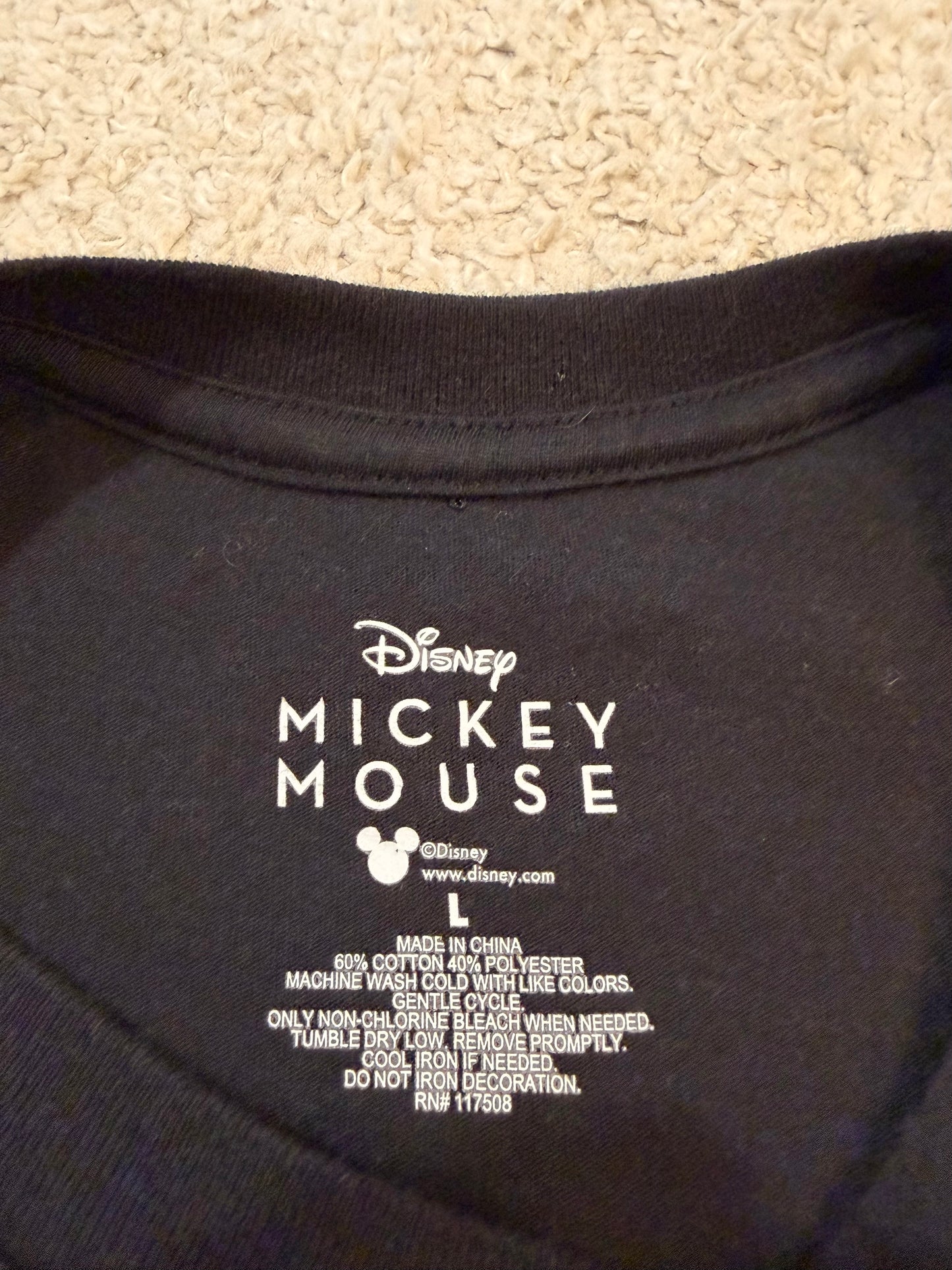 T-shirt Disney Mickey Mouse Cowboy Western Noir – Taille L | Seconde Main
