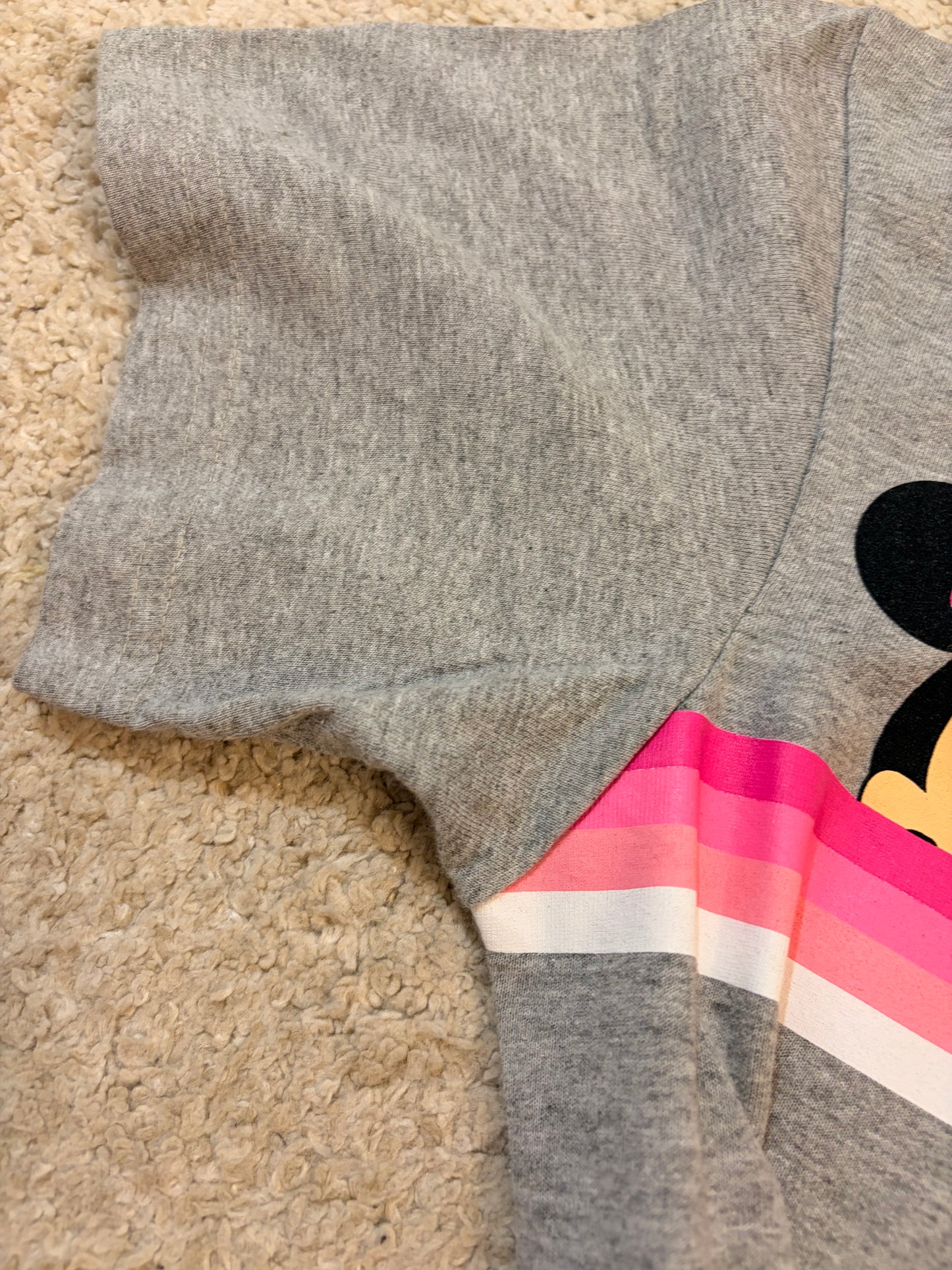 T-shirt Disney Family Vacation Gris Chiné Mickey Minnie Donald Daisy – Mixte – Taille S