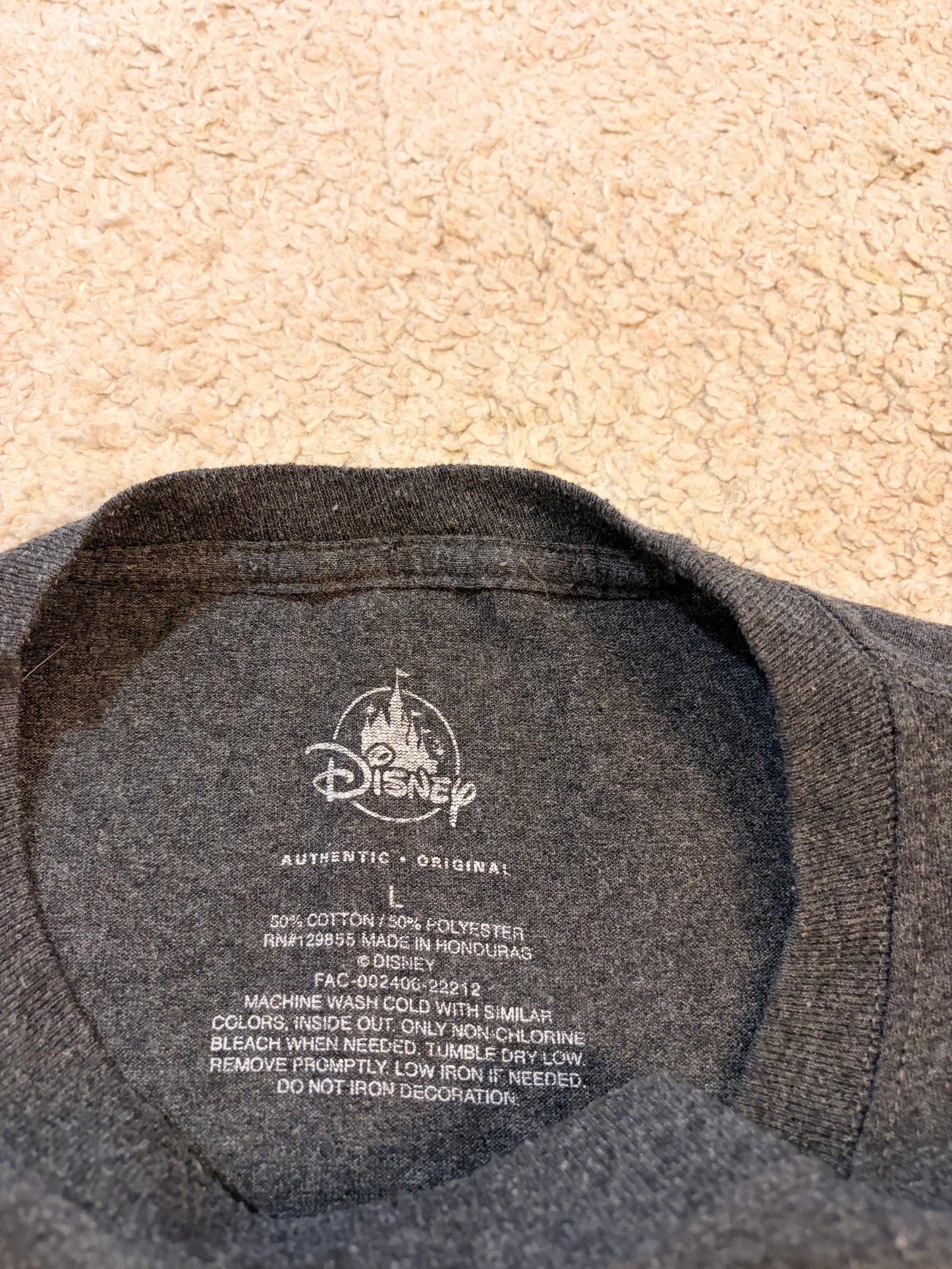 T-shirt Disneyland Vintage Gris Anthracite – Taille L | Seconde Main