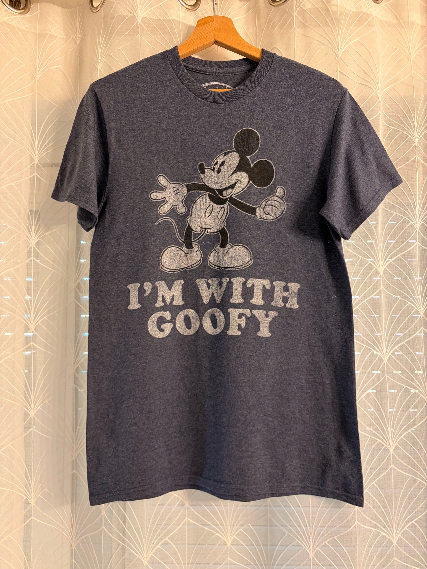 T-shirt Disney Mickey Mouse "I'm With Goofy" Bleu Chiné – Taille S | Seconde Main