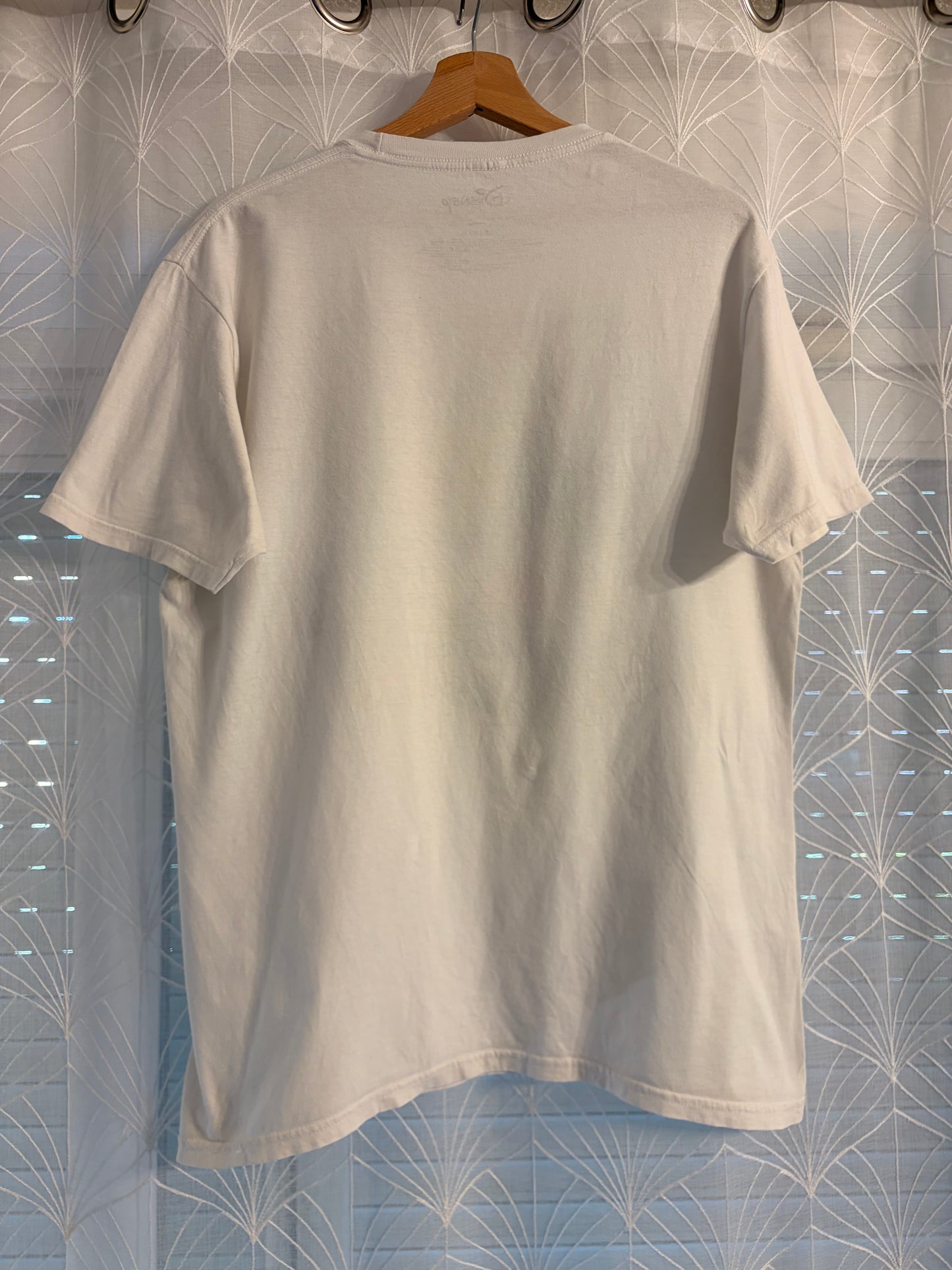 T-shirt Disney Mickey Donald Dingo Streetwear Hip-Hop Vintage 90s Blanc Crème 100% Coton – Unisexe – Taille L