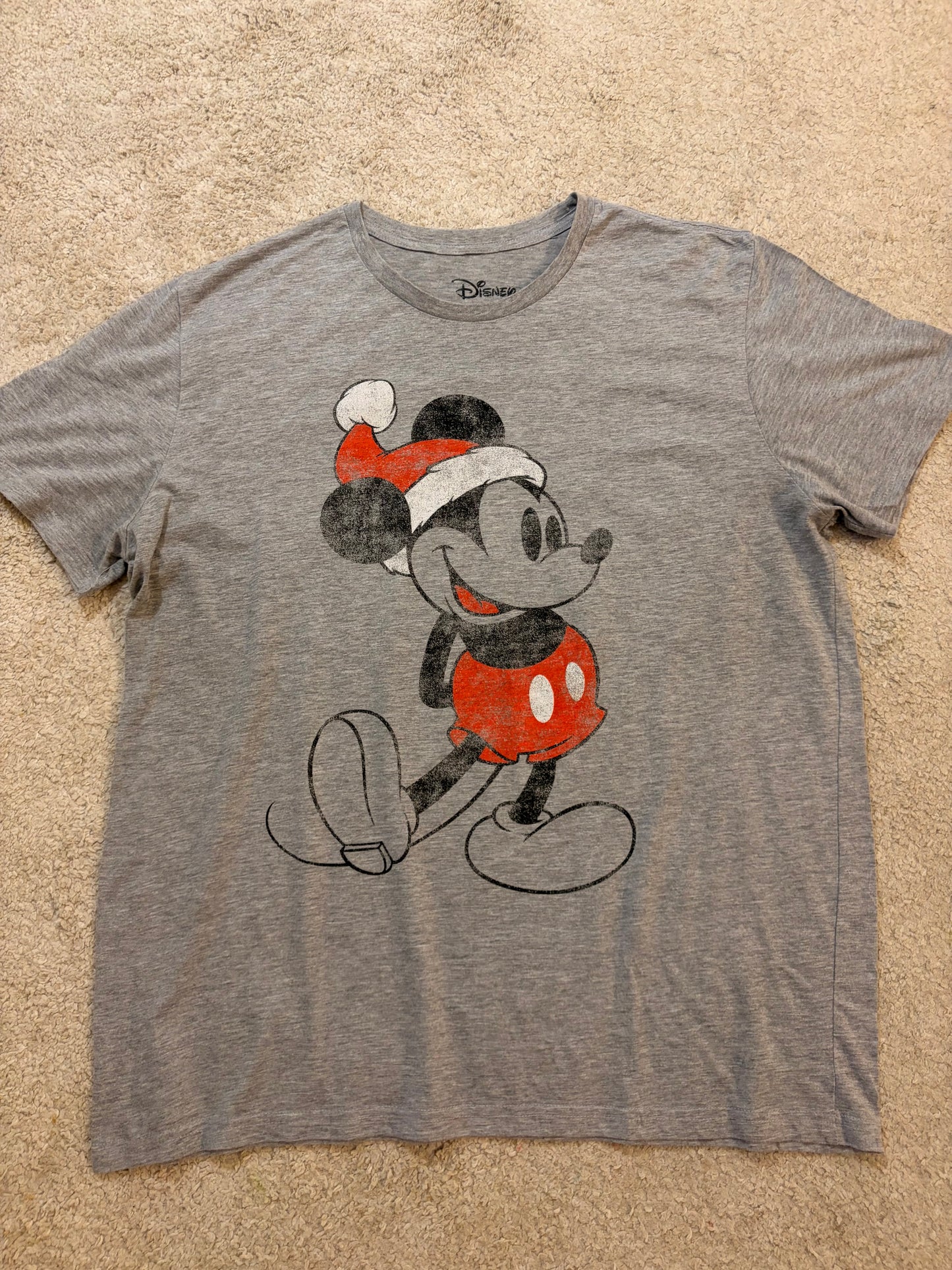 T-shirt Disney Mickey Mouse Gris Chiné Grande Taille – Taille XXL/2X | Seconde Main