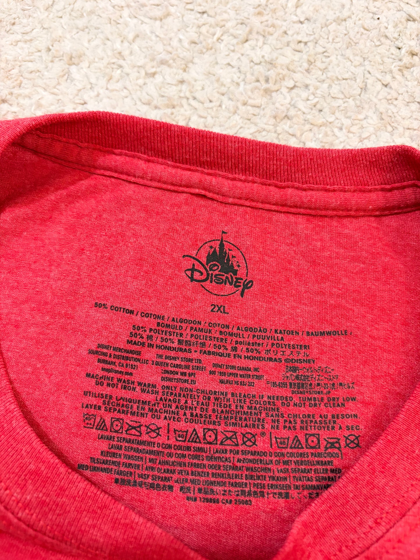 T-shirt Disney Minnie Mouse Original Mouseketeer Rouge Chiné Coton/Polyester – Taille 2XL Femme | Seconde Main