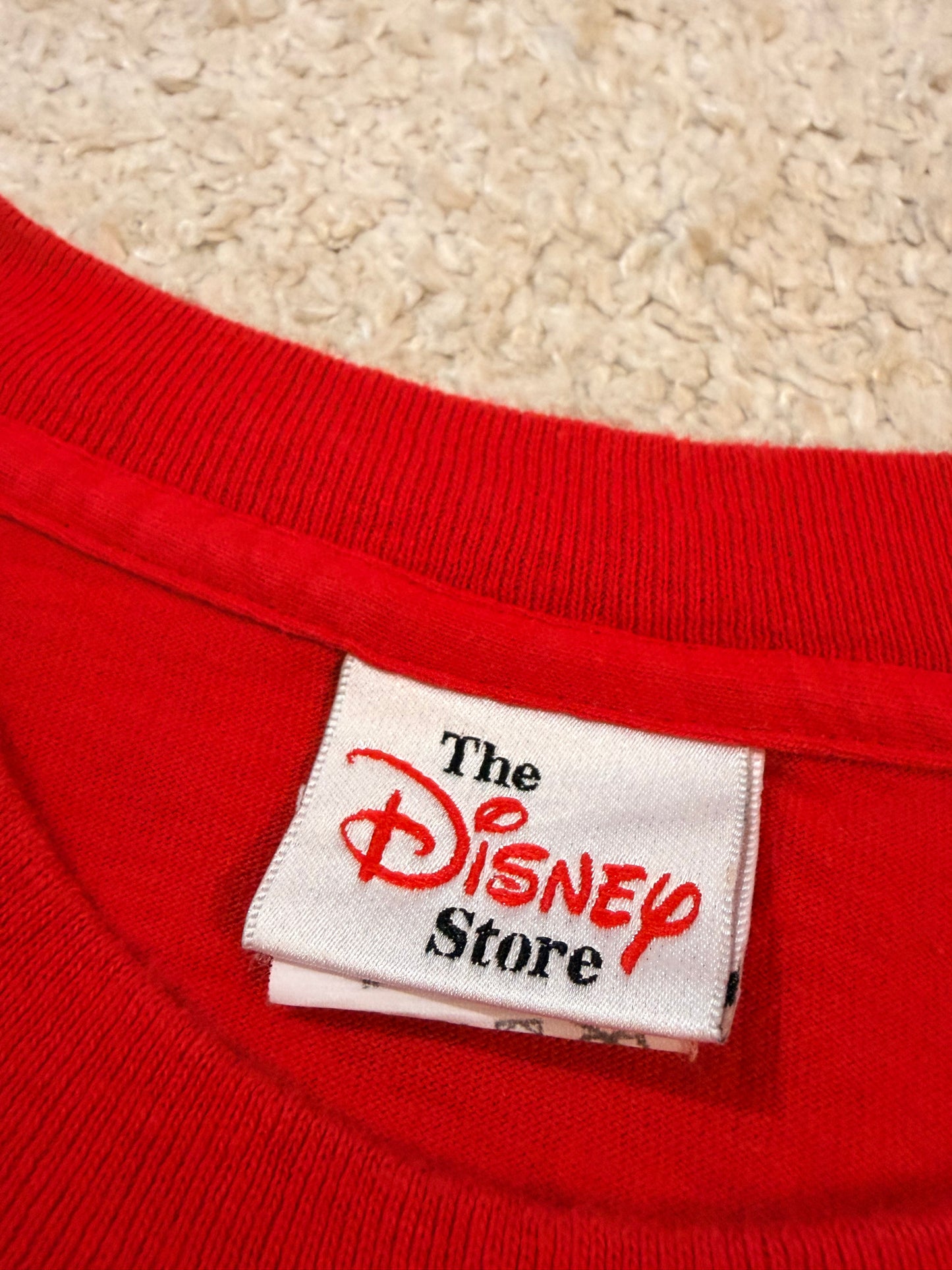 T-shirt Disney Mickey Mouse Classique Rouge Imprimé Vintage – Mixte – Taille XL