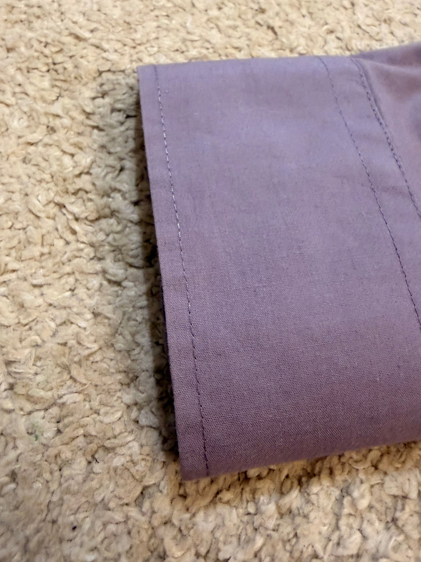Chemise Pierre Cardin Unie Parme/Vieux Rose Manches Longues – Homme – Taille L