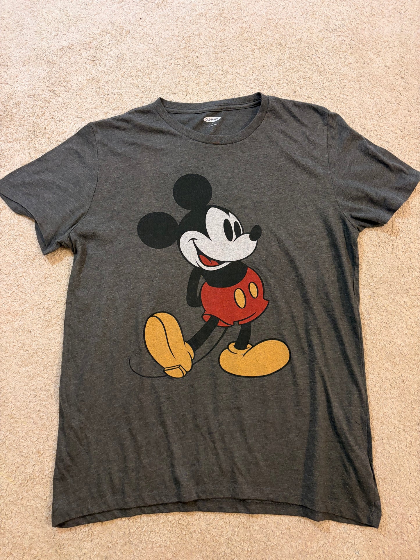 T-shirt Disney x Old Navy Mickey Mouse Gris Anthracite Vintage – Taille L
