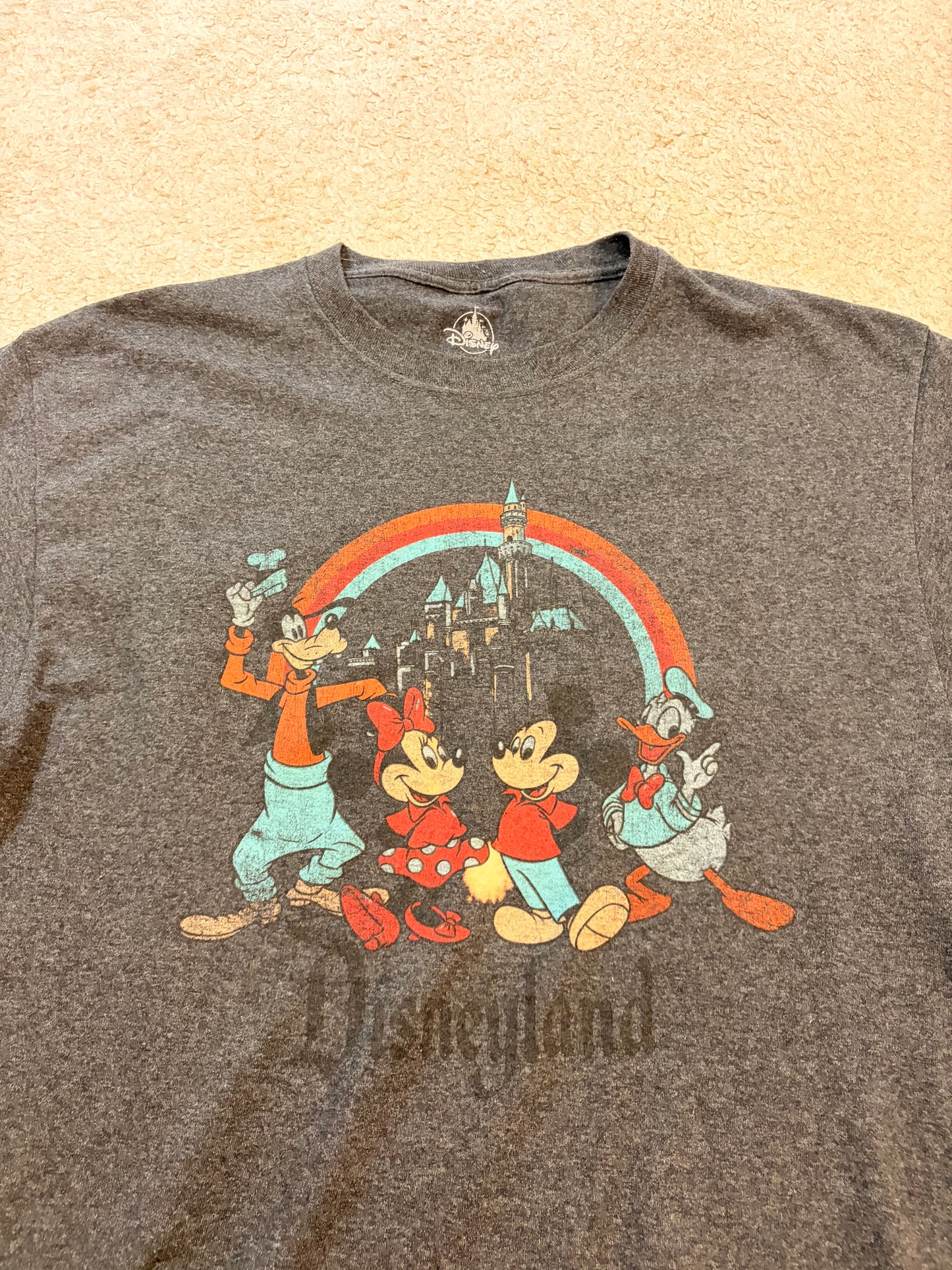 T-shirt Disneyland Vintage Gris Anthracite – Taille L | Seconde Main