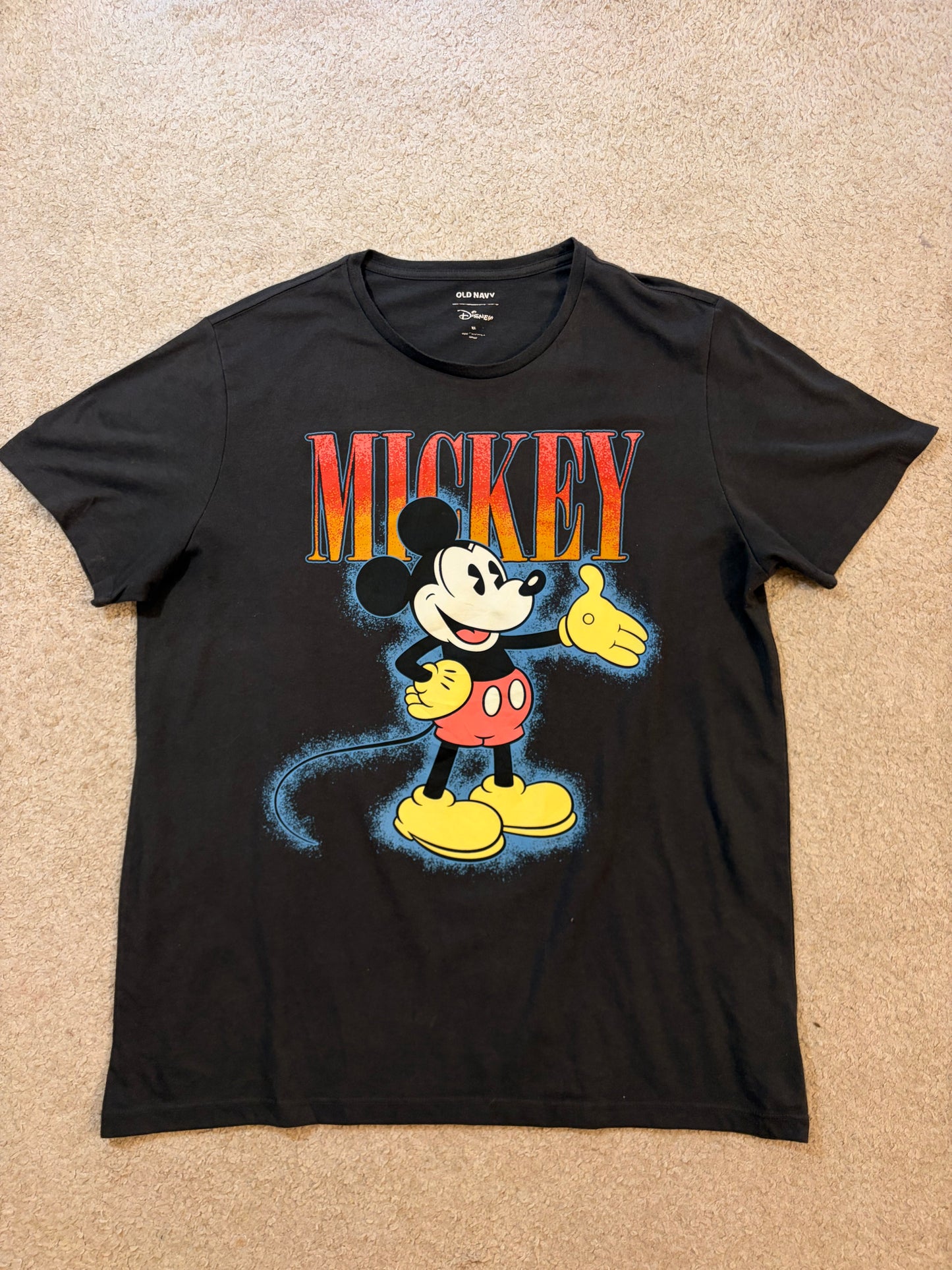T-shirt Old Navy x Disney Mickey Mouse Noir – Taille XL | Seconde Main