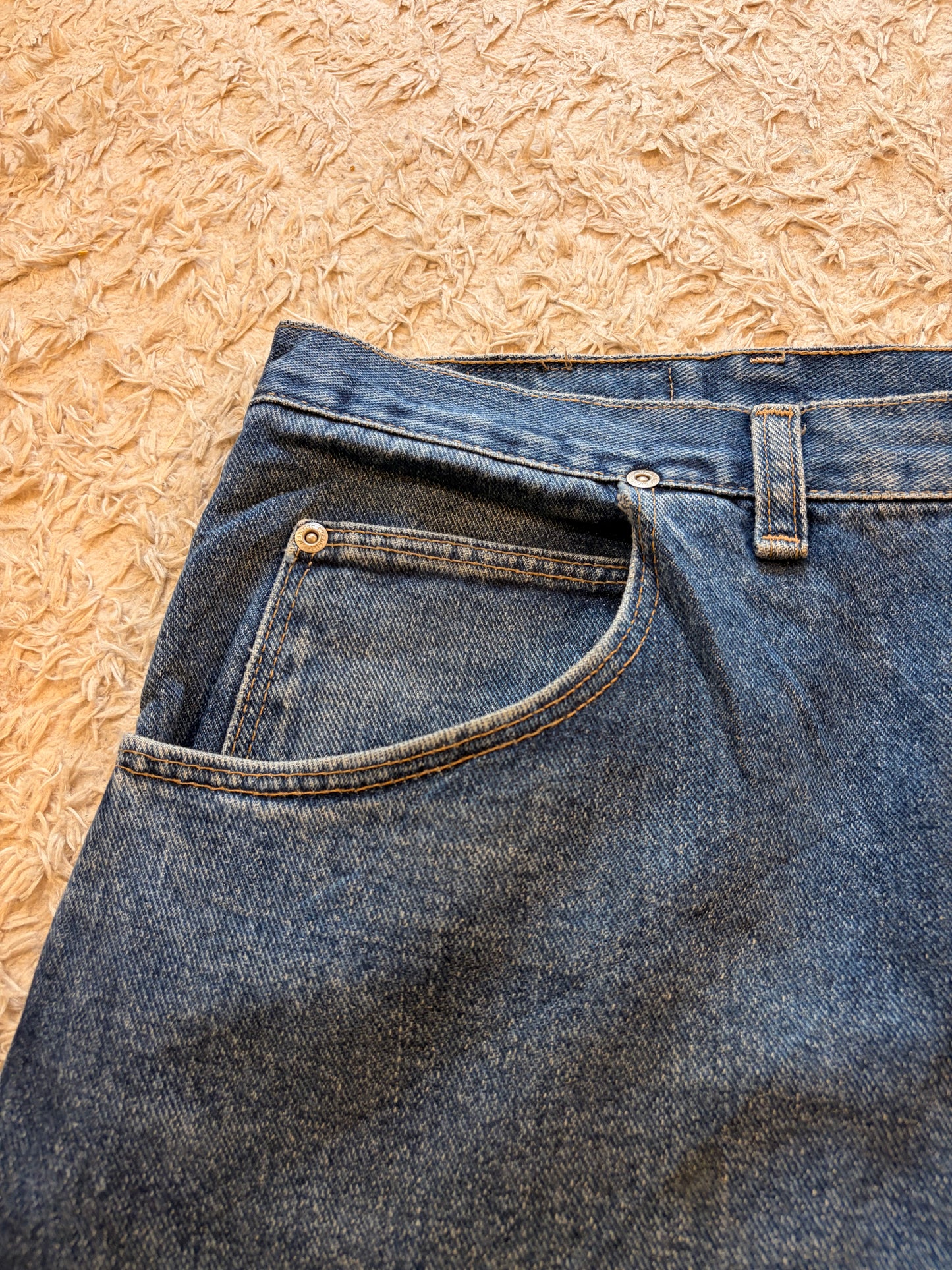 Jean Wrangler Silver Edition Droit Bleu Medium Délavé 100% Coton – Homme – Taille W38/L30