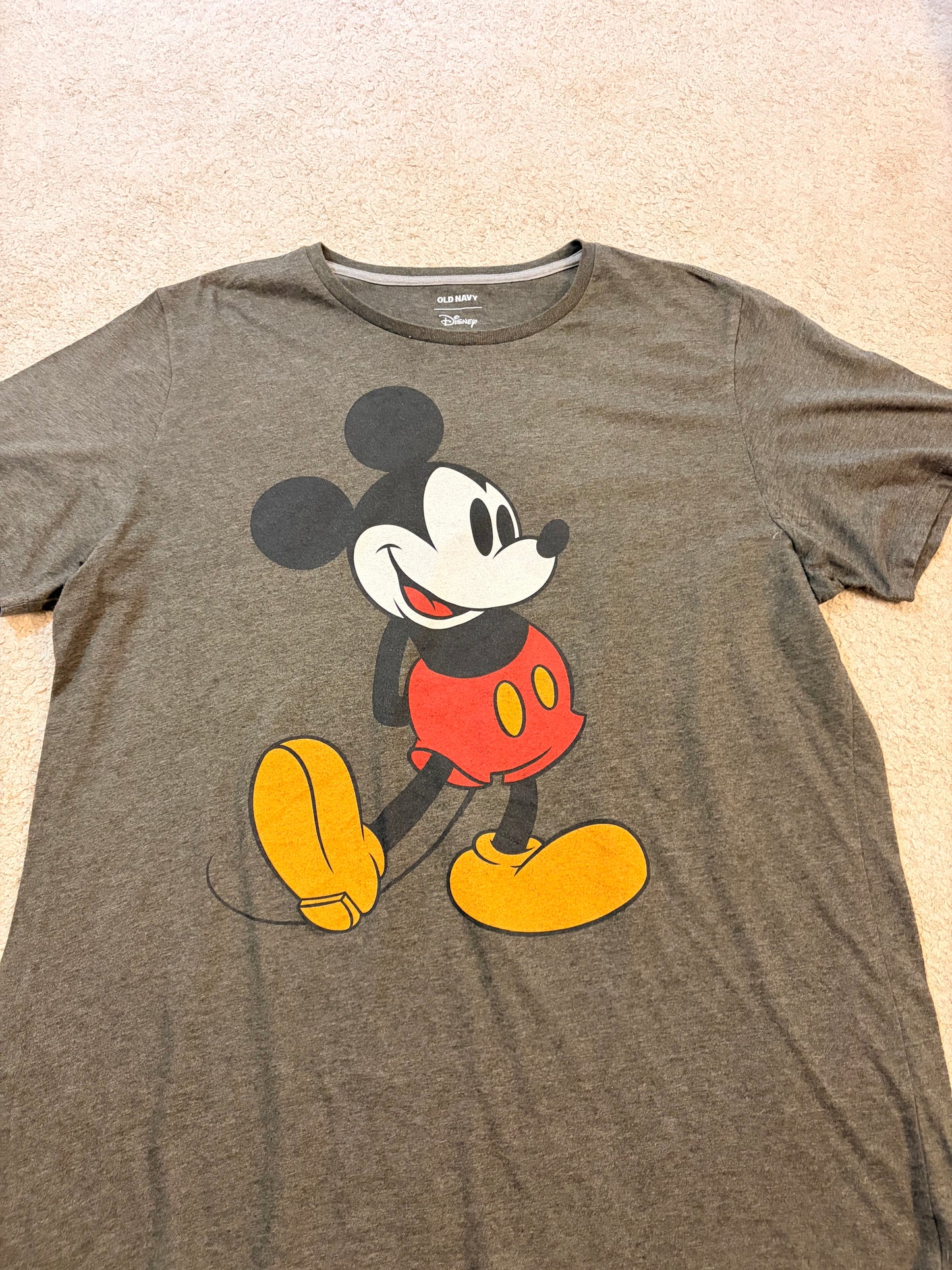 T-shirt Disney x Old Navy Mickey Mouse Vintage Gris Anthracite – Mixte – Taille XXL Tall
