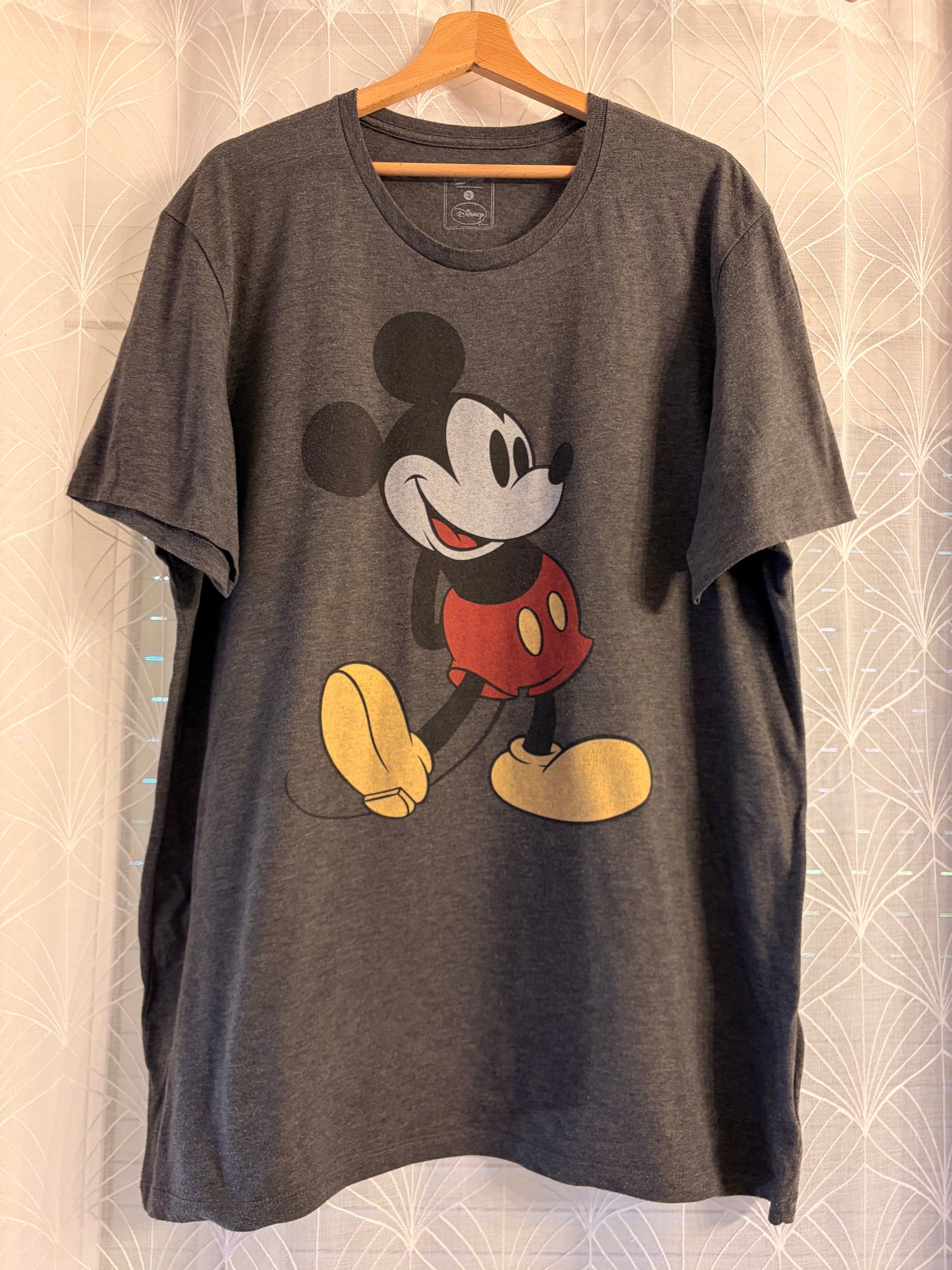 T-shirt Disney x Old Navy Mickey Mouse Gris Anthracite Chiné Coton/Polyester – Taille XL | Seconde Main