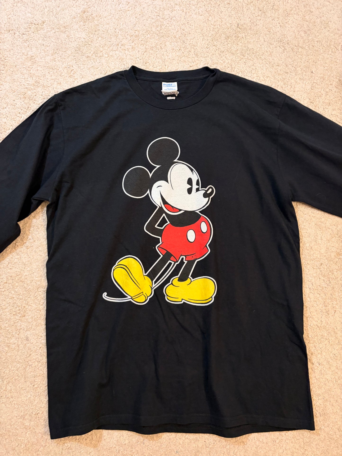T-shirt Manches Longues Disney Mickey Mouse Noir – Taille L