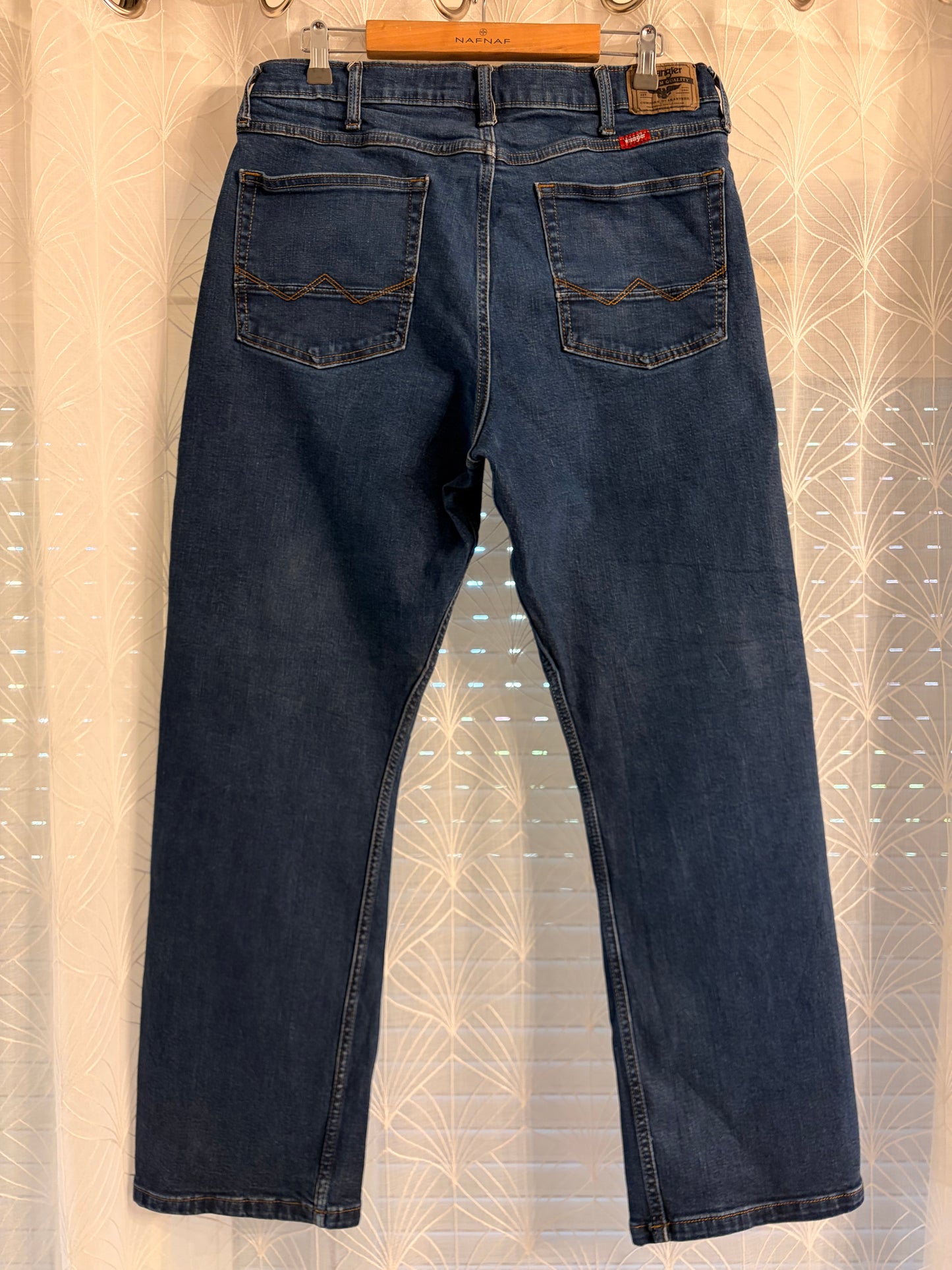 Jean Wrangler Relaxed Bootcut Bleu Stretch Coton/Élasthanne – Taille W34 | Seconde Main