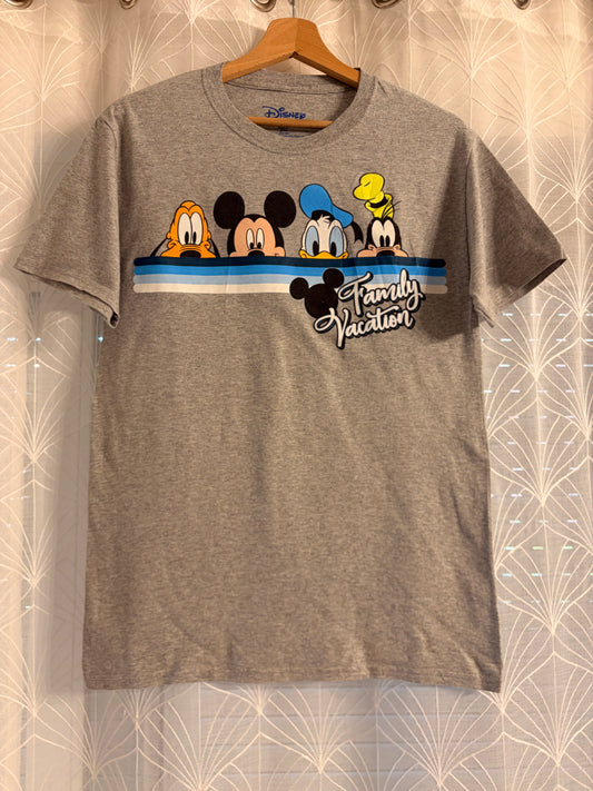 T-shirt Disney Family Vacation Mickey & Friends Gris Chiné – Taille S | Seconde Main