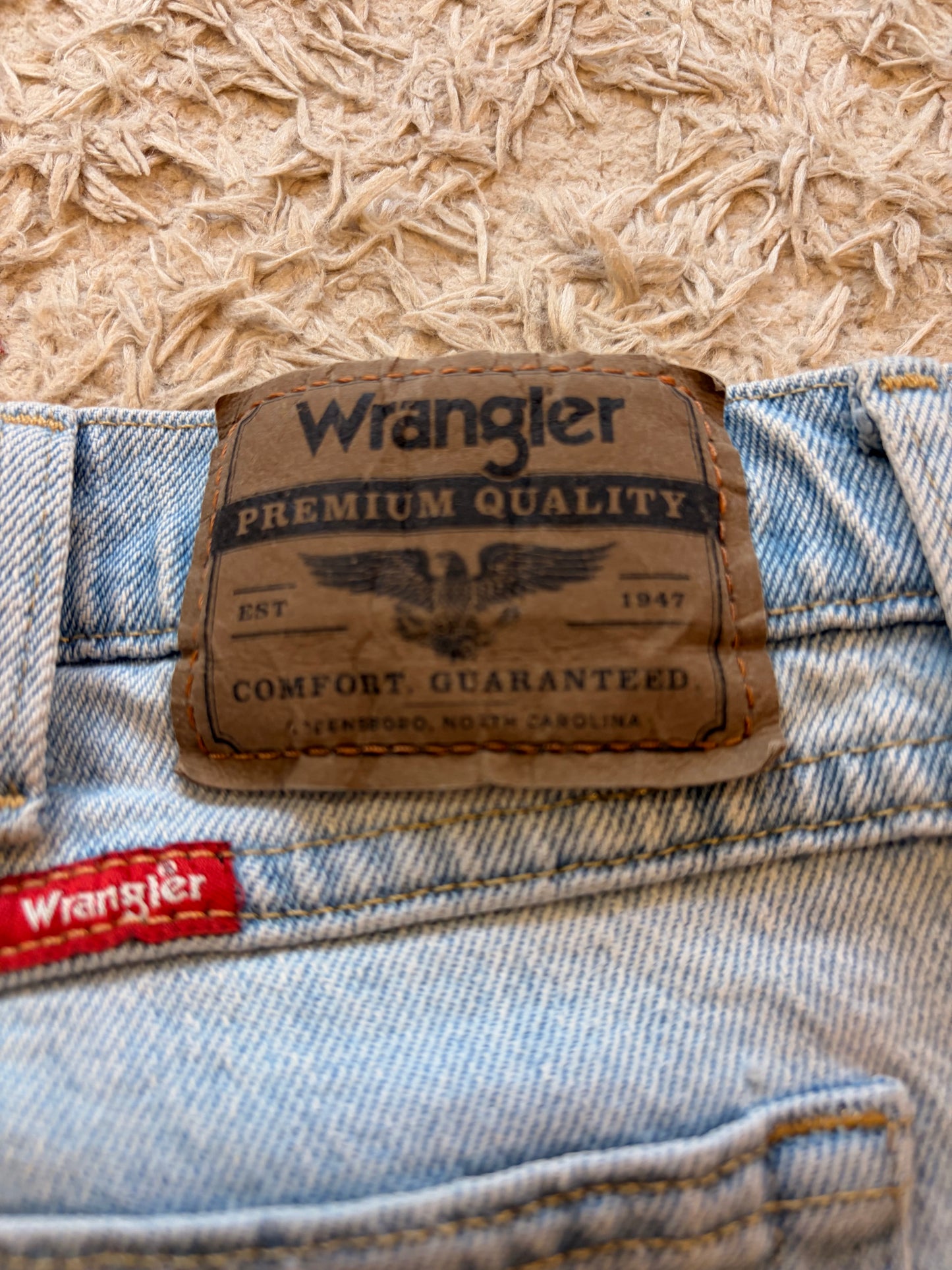 Jean Wrangler Premium Quality Droit Bleu Clair Délavé Stretch 99% Coton – Homme – Taille W36/L29