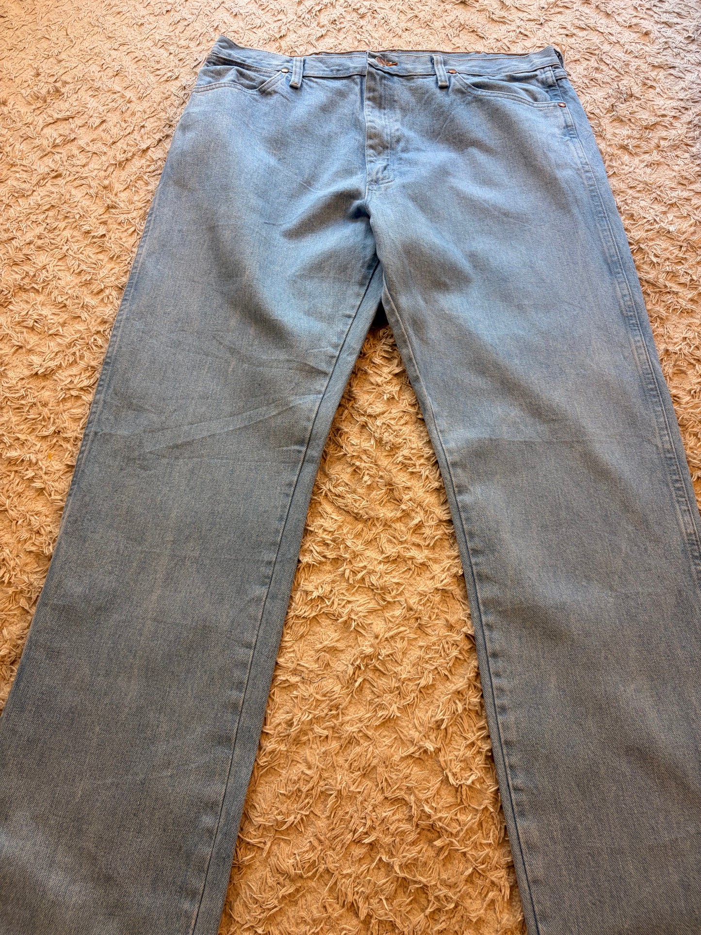 Jean Wrangler Cowboy Cut Droit Bleu Clair Délavé 100% Coton – Homme – Taille W36/L32