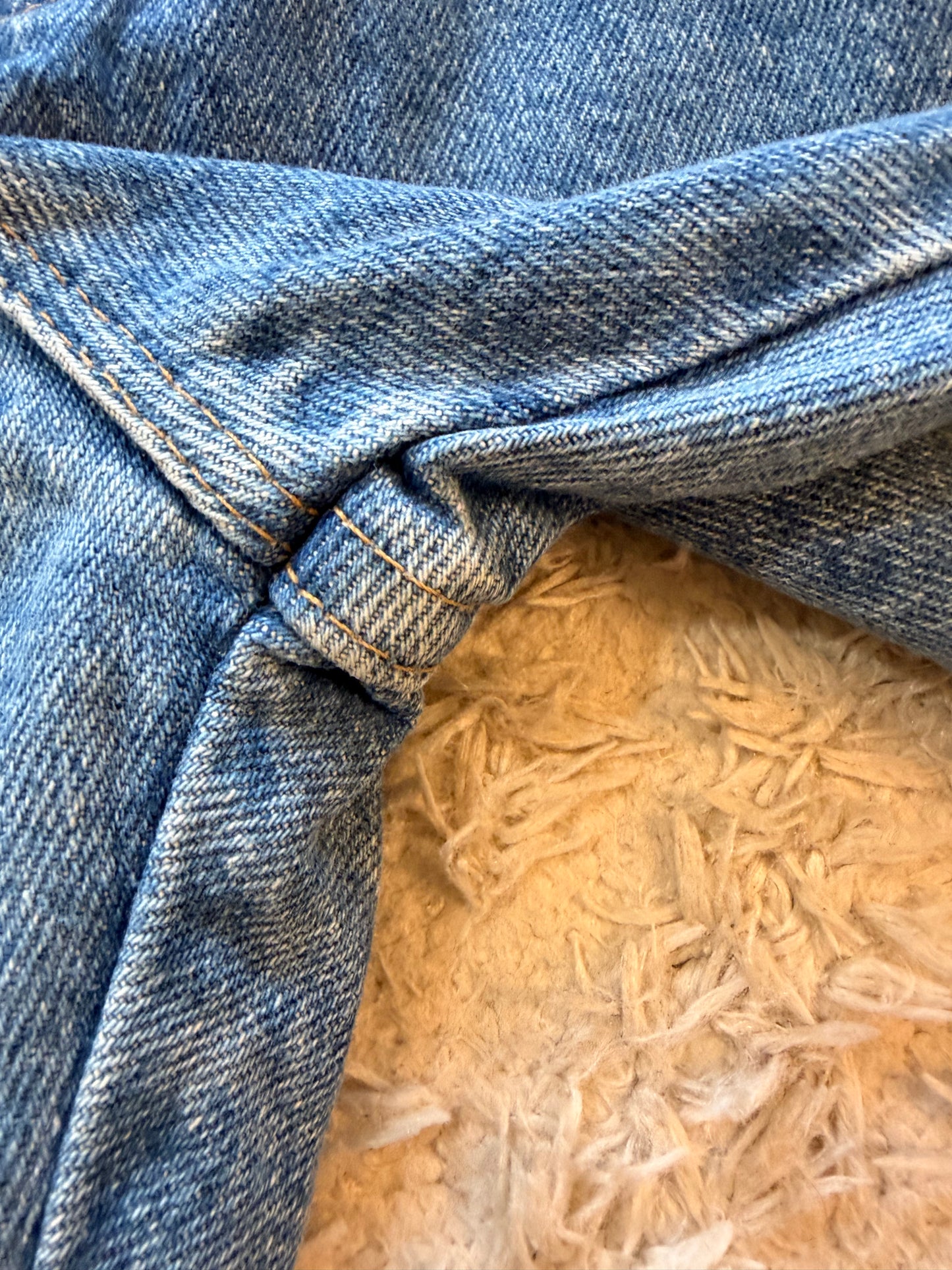 Jean Wrangler Authentic Vintage Made in USA Droit Bleu Délavé 100% Coton – Homme – Taille W40/L29 (50)