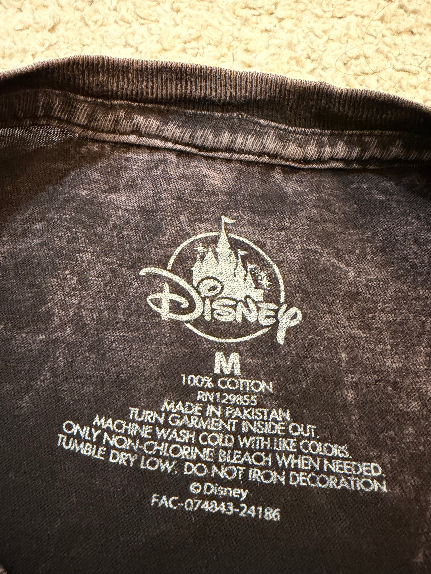 T-shirt Disney Mickey's Not-So-Scary Halloween Party 2024 Acid Wash Noir/Gris – Taille M | Seconde Main