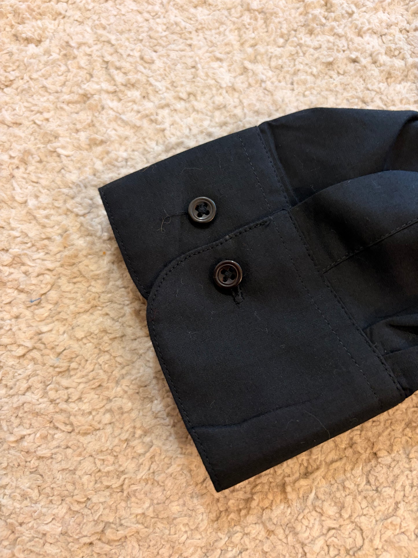 Chemise Pierre Cardin Manches Longues Noire – Taille L