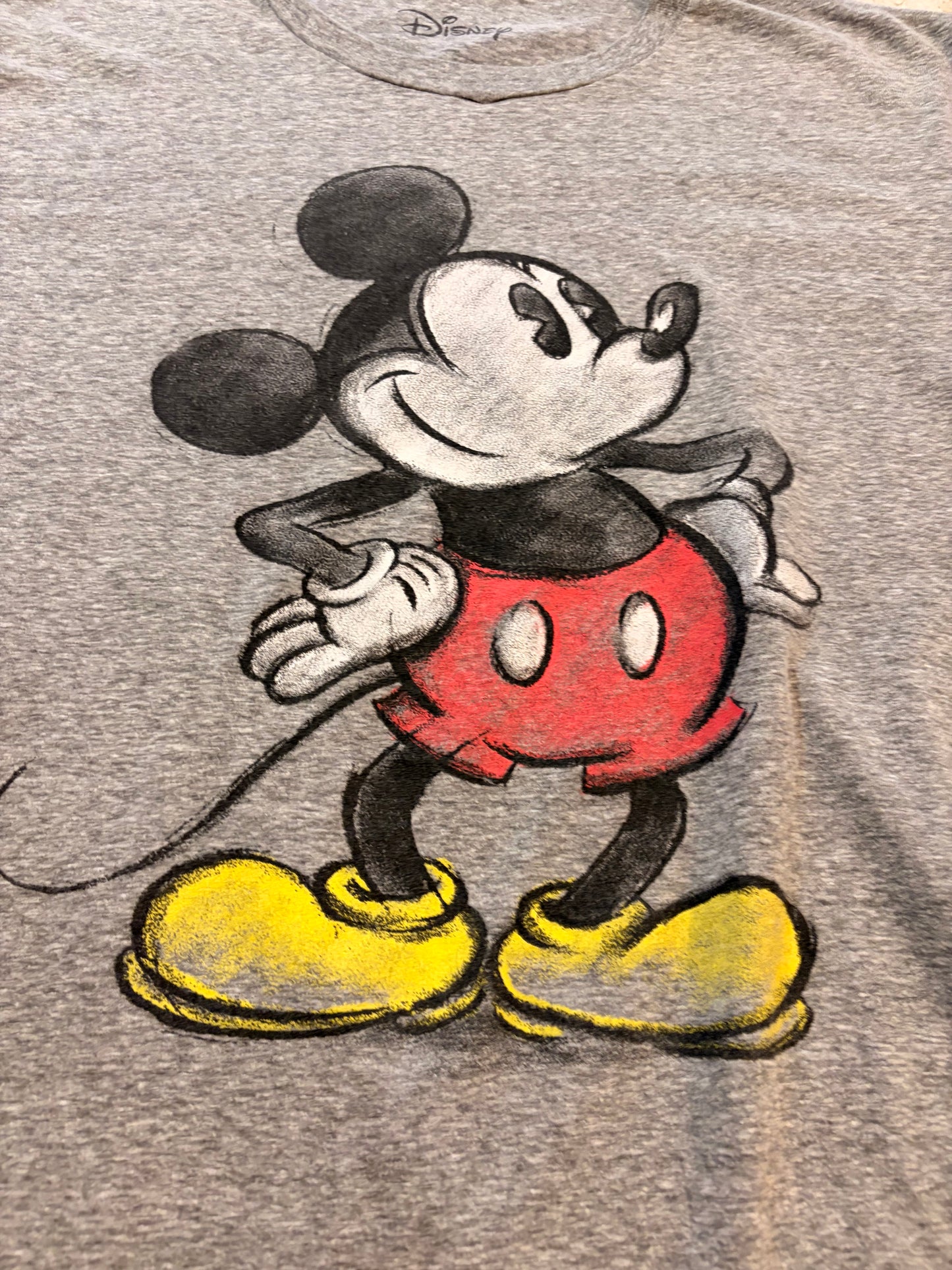 T-shirt Disney Mickey Mouse Vintage Gris Chiné – Taille L