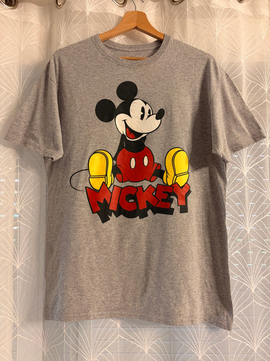 T-shirt Disney Mickey Mouse Gris – Taille M | Seconde Main