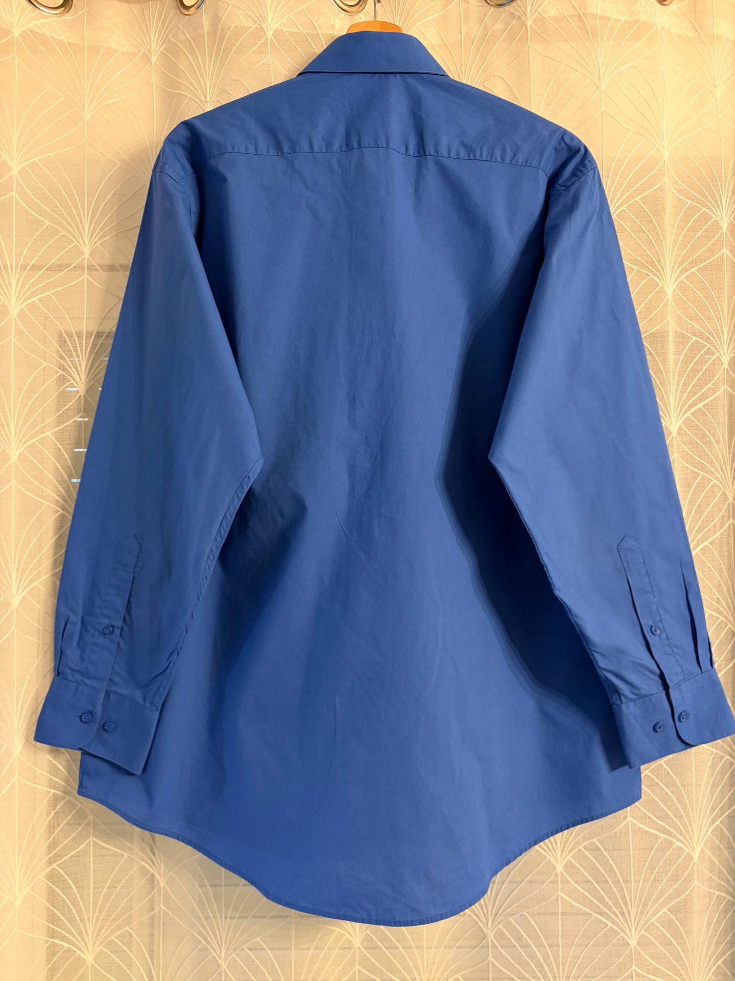 Chemise Pierre Cardin Bleu Roi Manches Longues Col Classique – Homme – Taille L