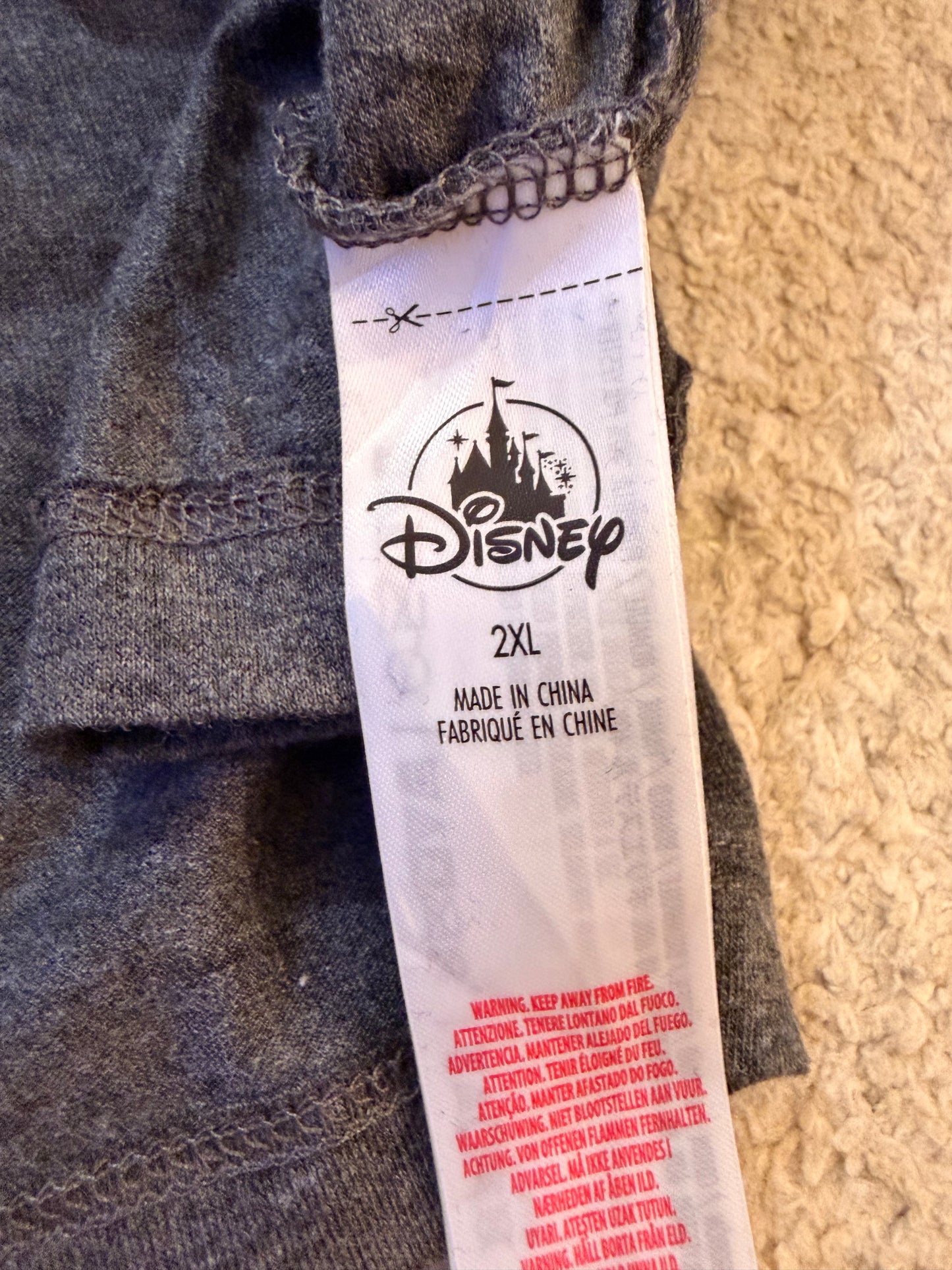 T-shirt Mickey Mouse Disney gris sport NEUF XXL
