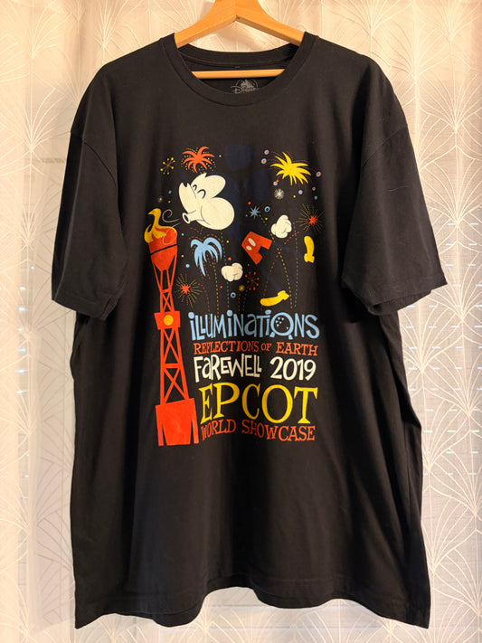 T-shirt Disney Epcot IllumiNations Farewell 2019 Noir – Taille XXL | Seconde Main
