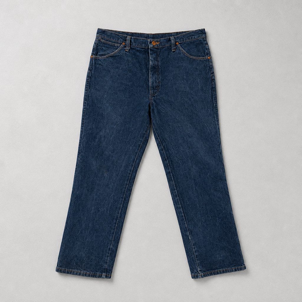 Jean Wrangler 936 droit bleu medium stonewash 100% coton – Homme – Taille W36 L29 | Mode Seconde