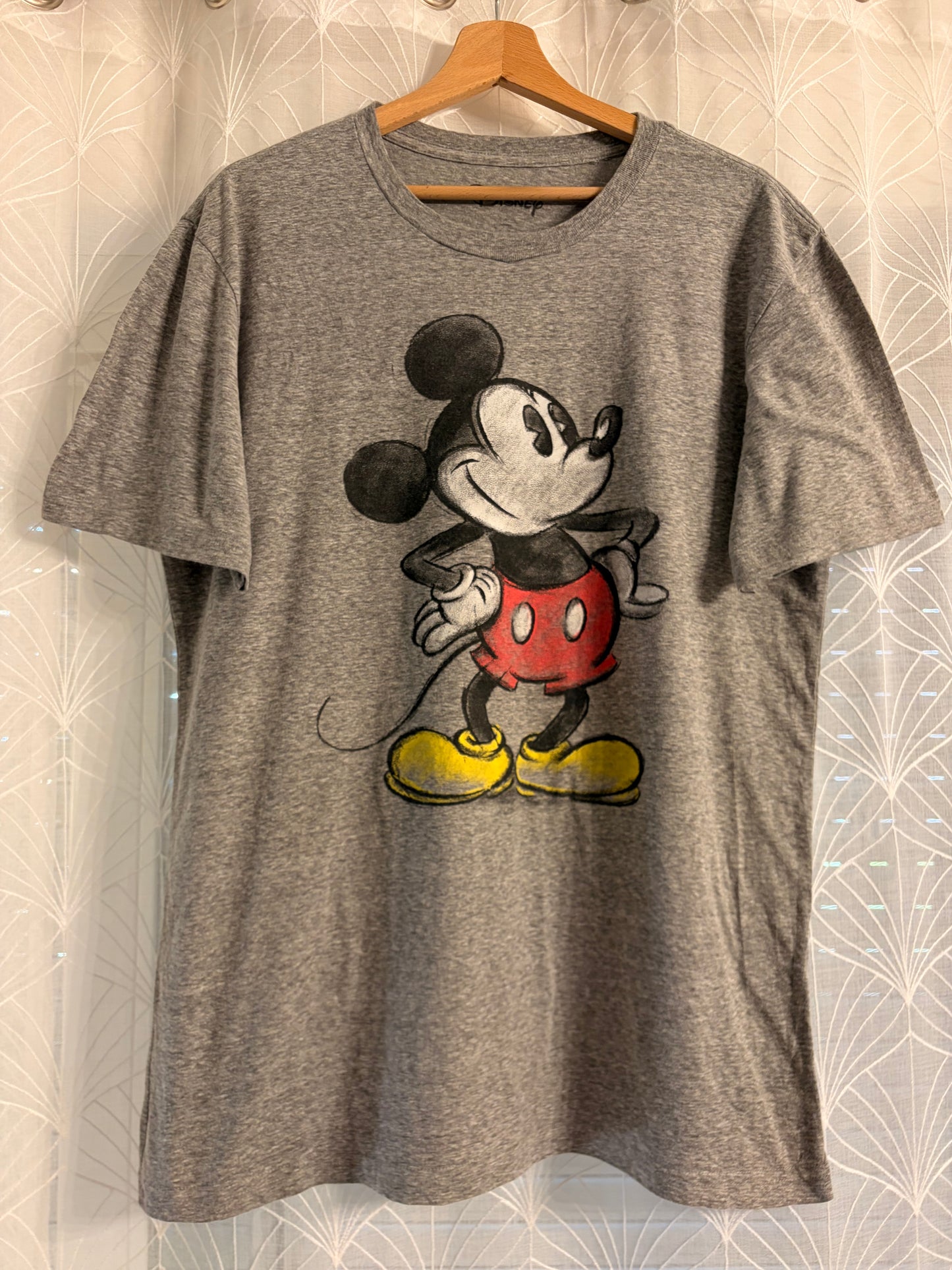 T-shirt Disney Mickey Mouse Vintage Gris Chiné – Taille L