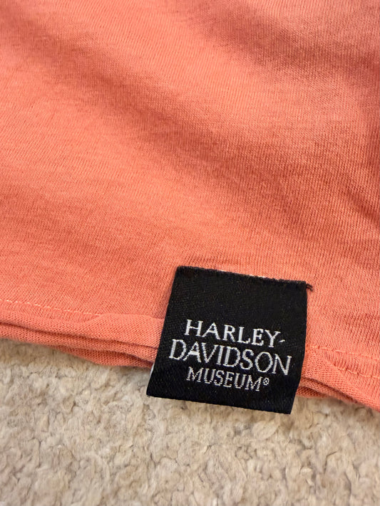 T-shirt Harley-Davidson Museum Corail/Orange Délavé – Femme – Taille S