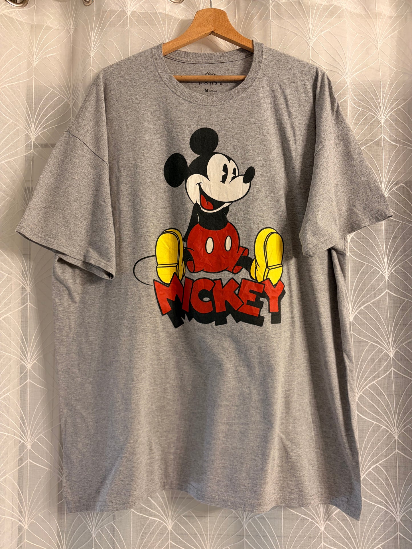 T-shirt Disney Mickey Mouse Gris Chiné Imprimé – Mixte – Taille 2XL/XXL