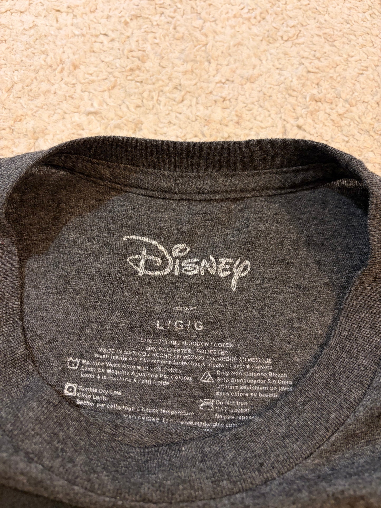 T-shirt Disney Mickey Mouse Gris Anthracite – Taille L | Seconde Main