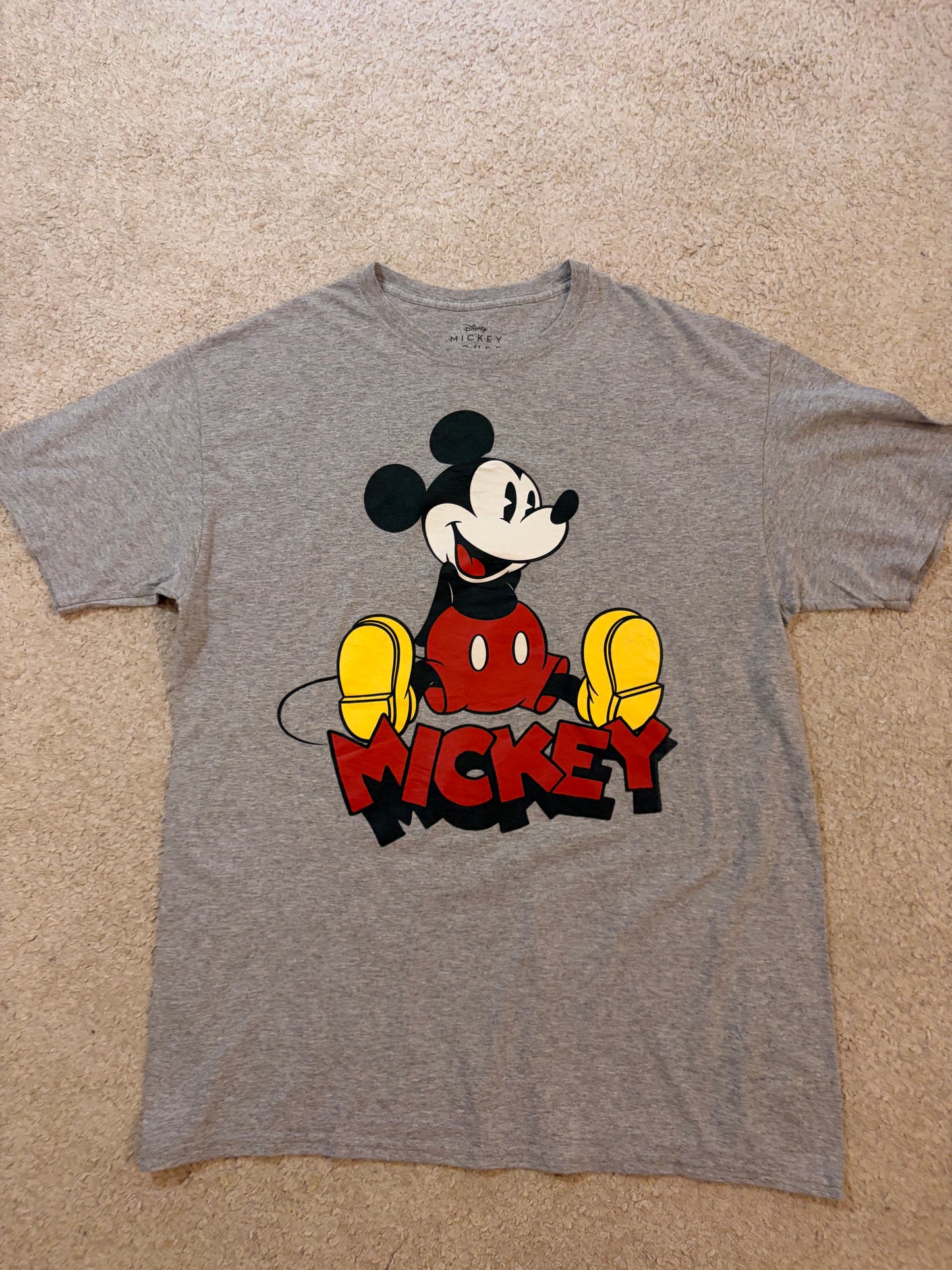 T-shirt Disney Mickey Mouse Gris – Taille M | Seconde Main