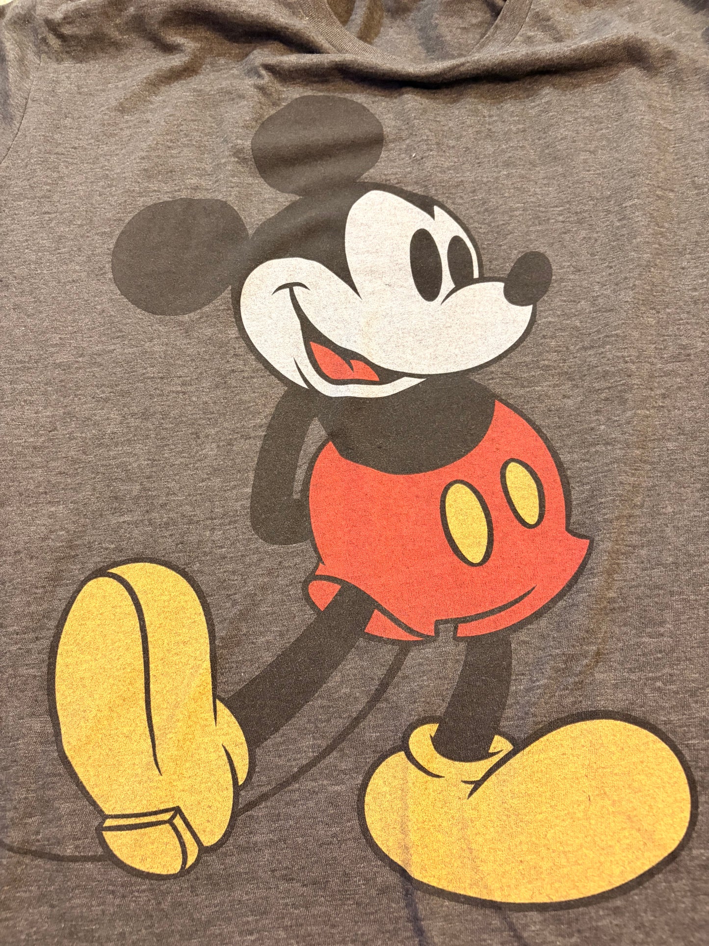 T-shirt Disney x Old Navy Mickey Mouse Gris Anthracite Chiné Coton/Polyester – Taille XXL | Seconde Main