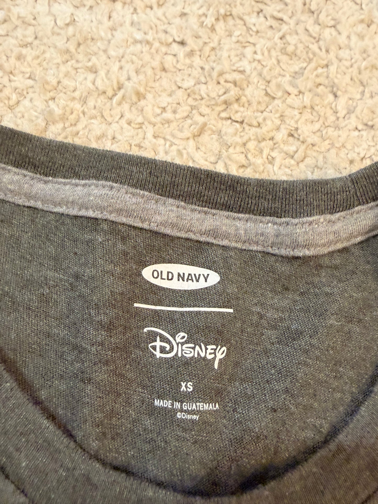 T-shirt Old Navy x Disney Mickey Mouse Vintage Gris Anthracite – Taille XS | Seconde Main