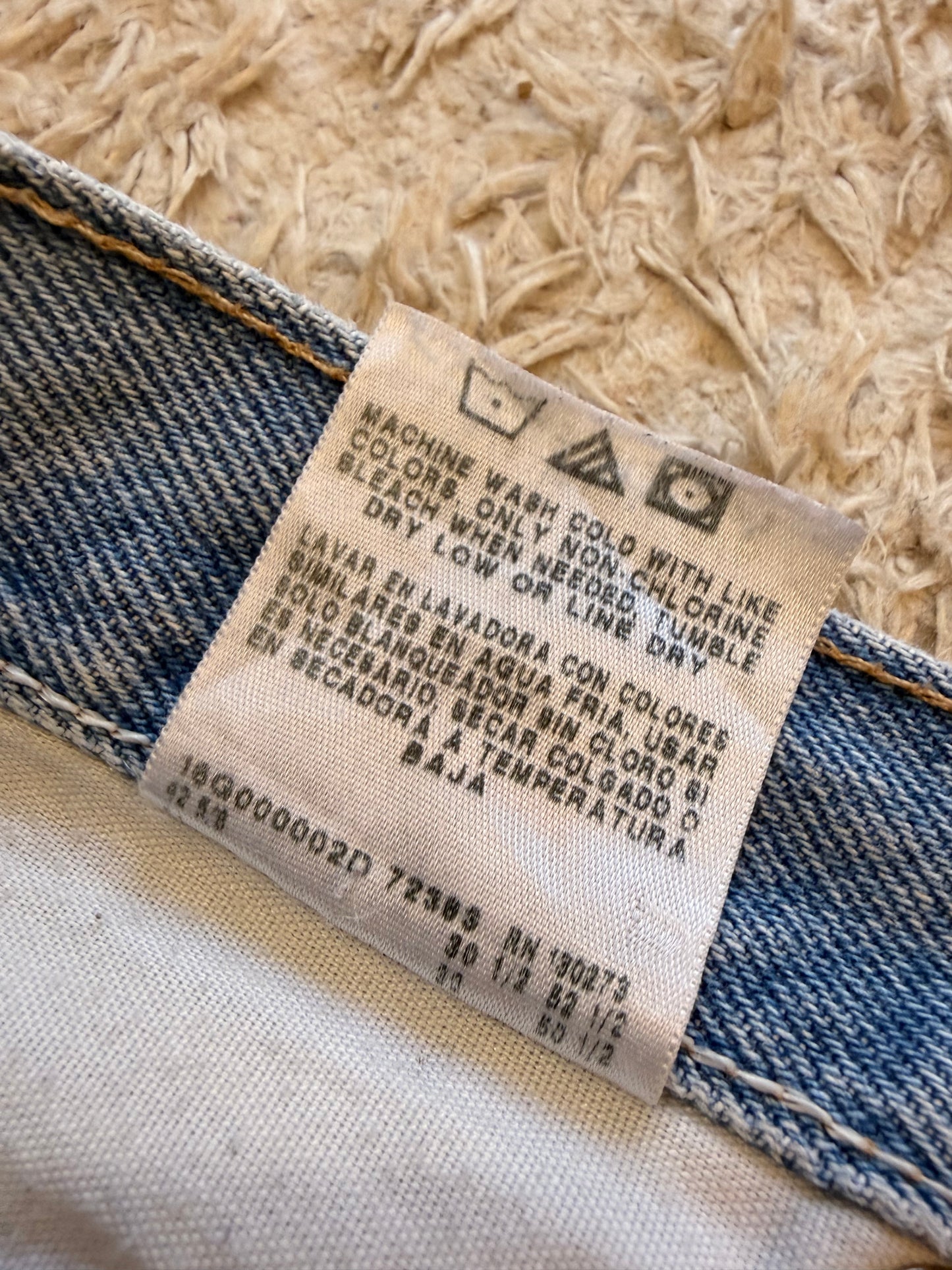 Jean Wrangler Premium Quality Vintage Droit Bleu Moyen Délavé 100% Coton – Homme – Taille W40/L30 (50)