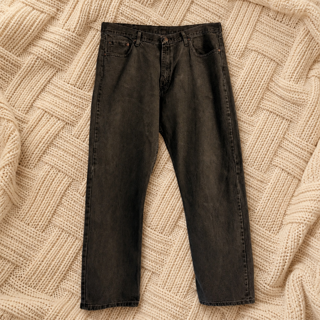 Jean Wrangler Premium Quality Comfort Guaranteed noir délavé anthracite Faded Black 100% coton W38/L32 – Homme – Taille 48 | Mode Seconde
