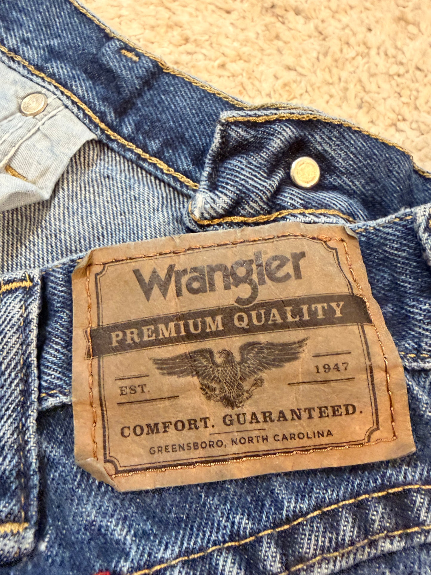 Jean Wrangler Premium Quality Bleu Foncé Straight Fit – Taille W36 L30 | Seconde Main