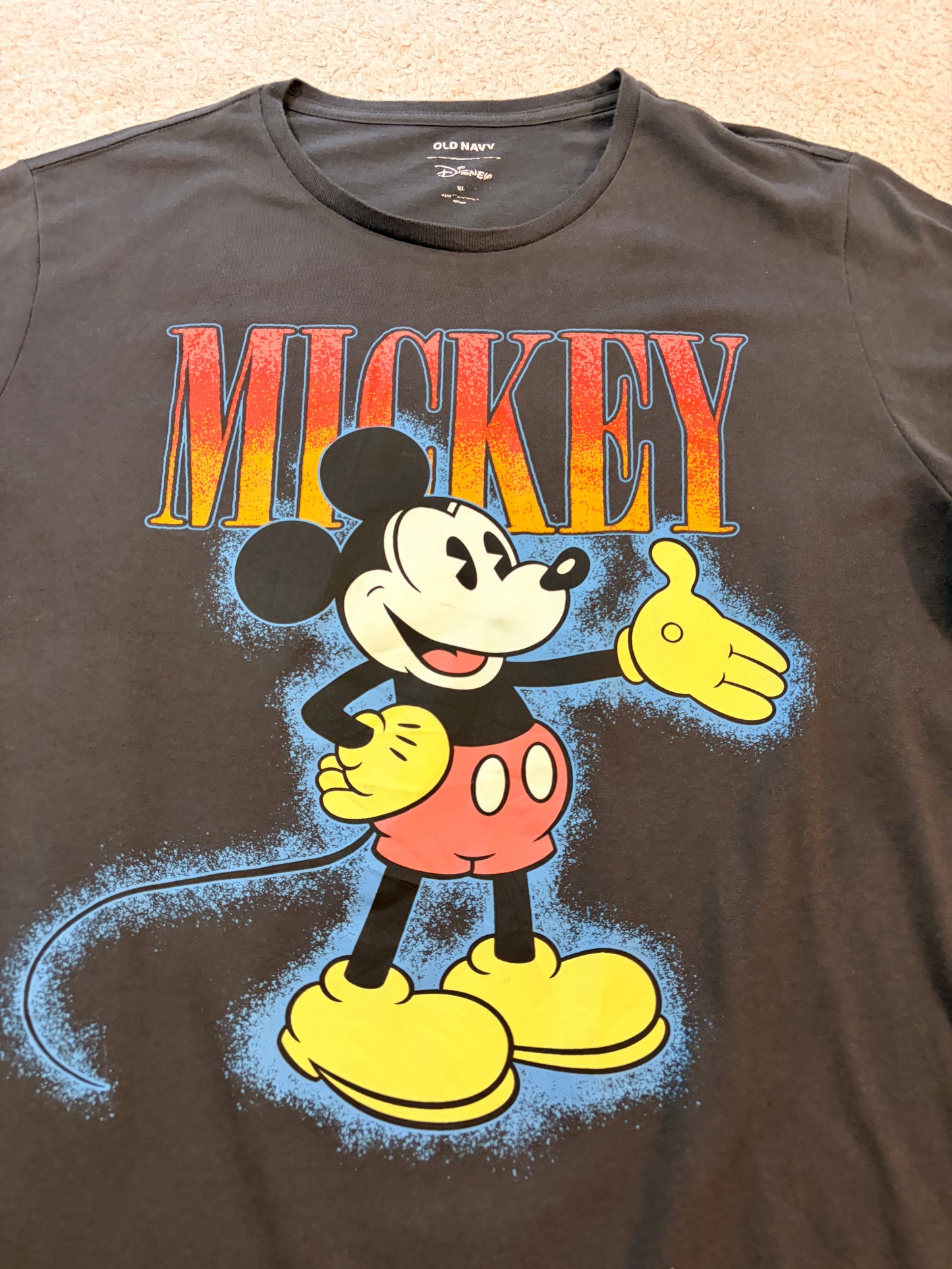 T-shirt Old Navy x Disney Mickey Mouse Noir – Taille XL | Seconde Main