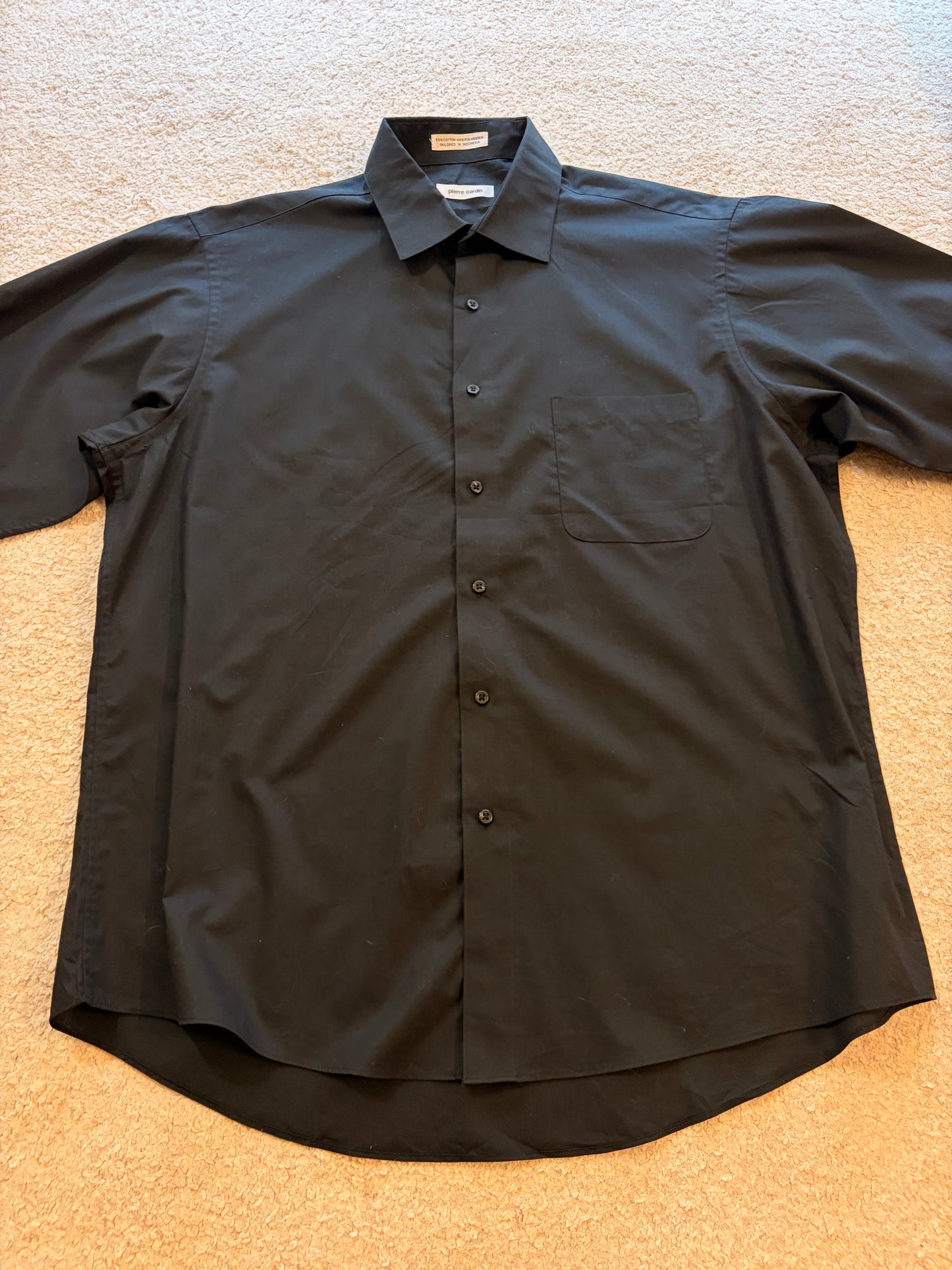 Chemise Pierre Cardin Manches Longues Noire – Taille L