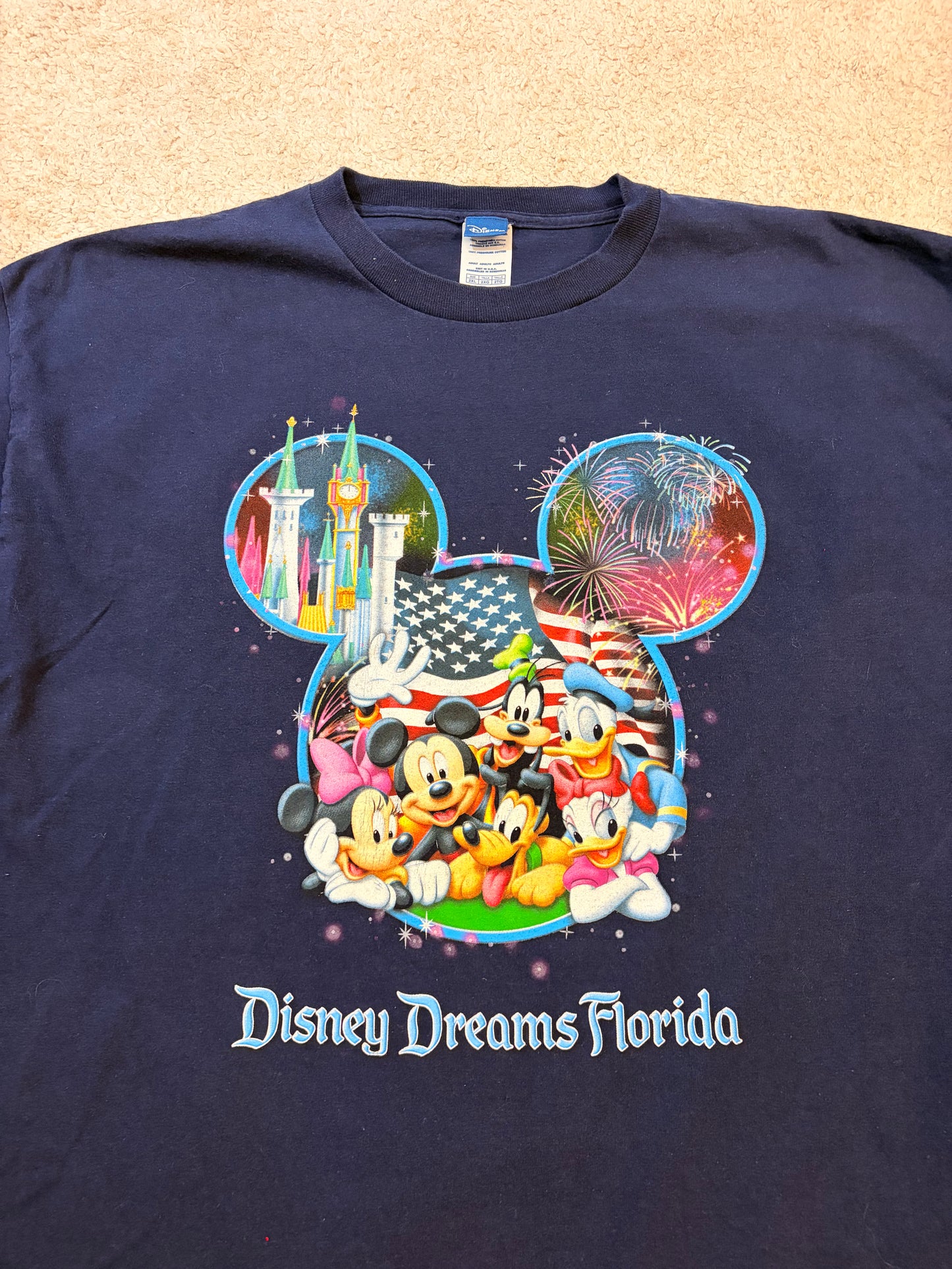 T-shirt Disney Dreams Florida Mickey Mouse Bleu Marine – Taille 2XL
