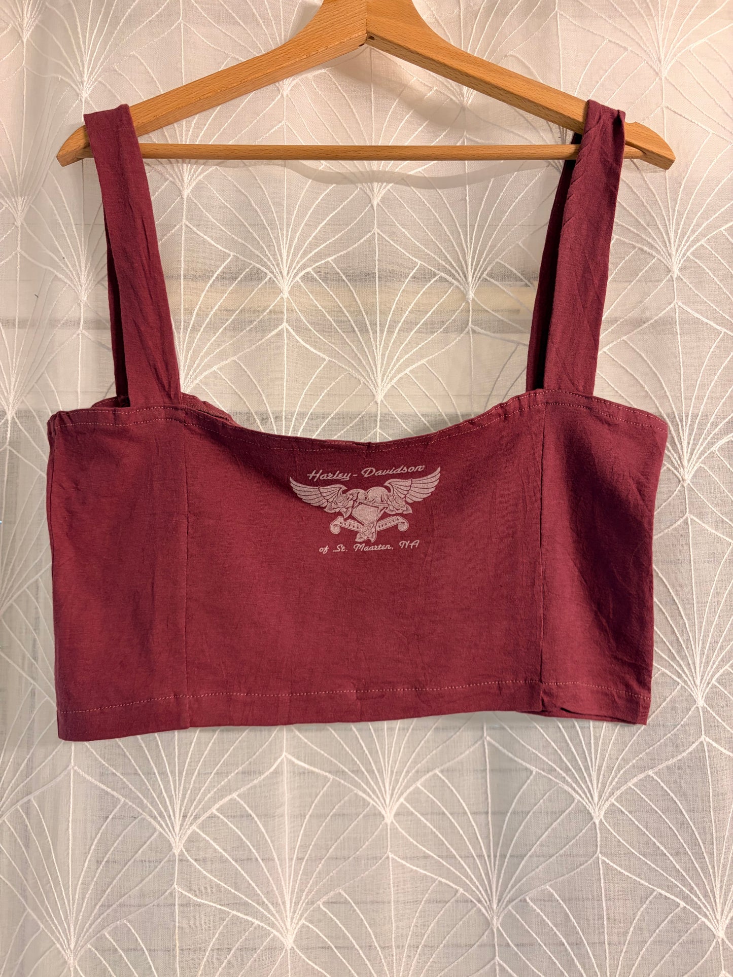 Crop Top Bustier Harley-Davidson Bordeaux – Femme – Taille S/M