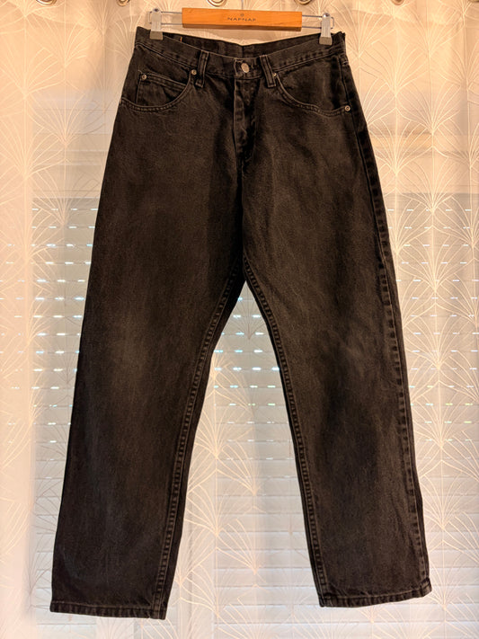 Jean Wrangler Premium Quality Droit Noir Délavé Vintage 100% Coton – Homme – Taille W30/L30