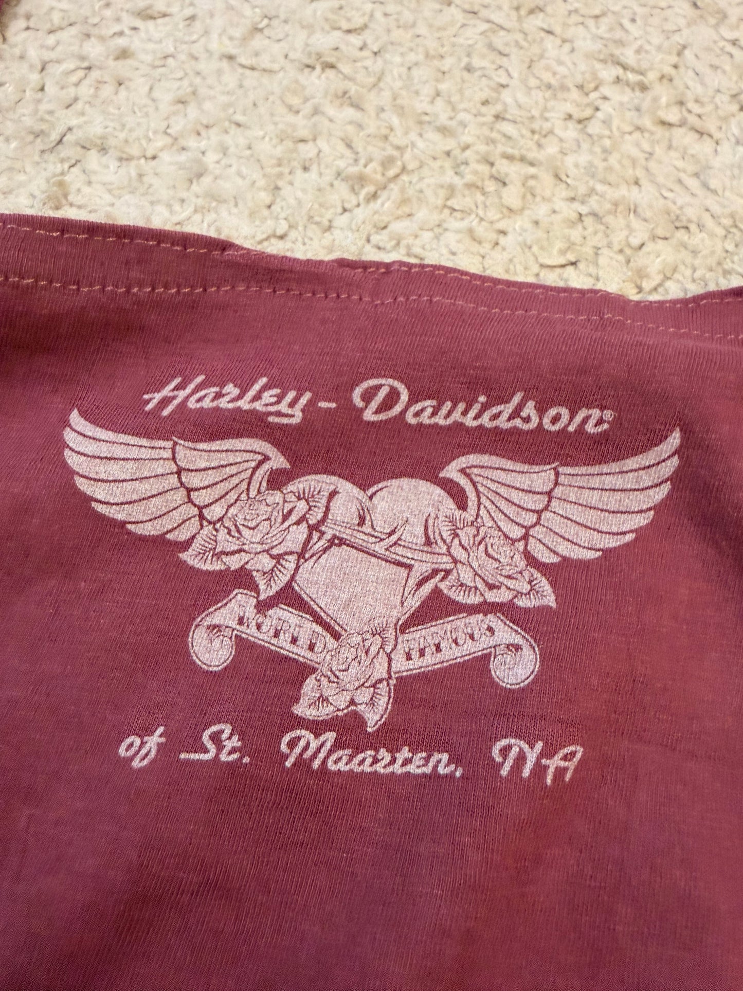 Crop Top Bustier Harley-Davidson Bordeaux – Femme – Taille S/M